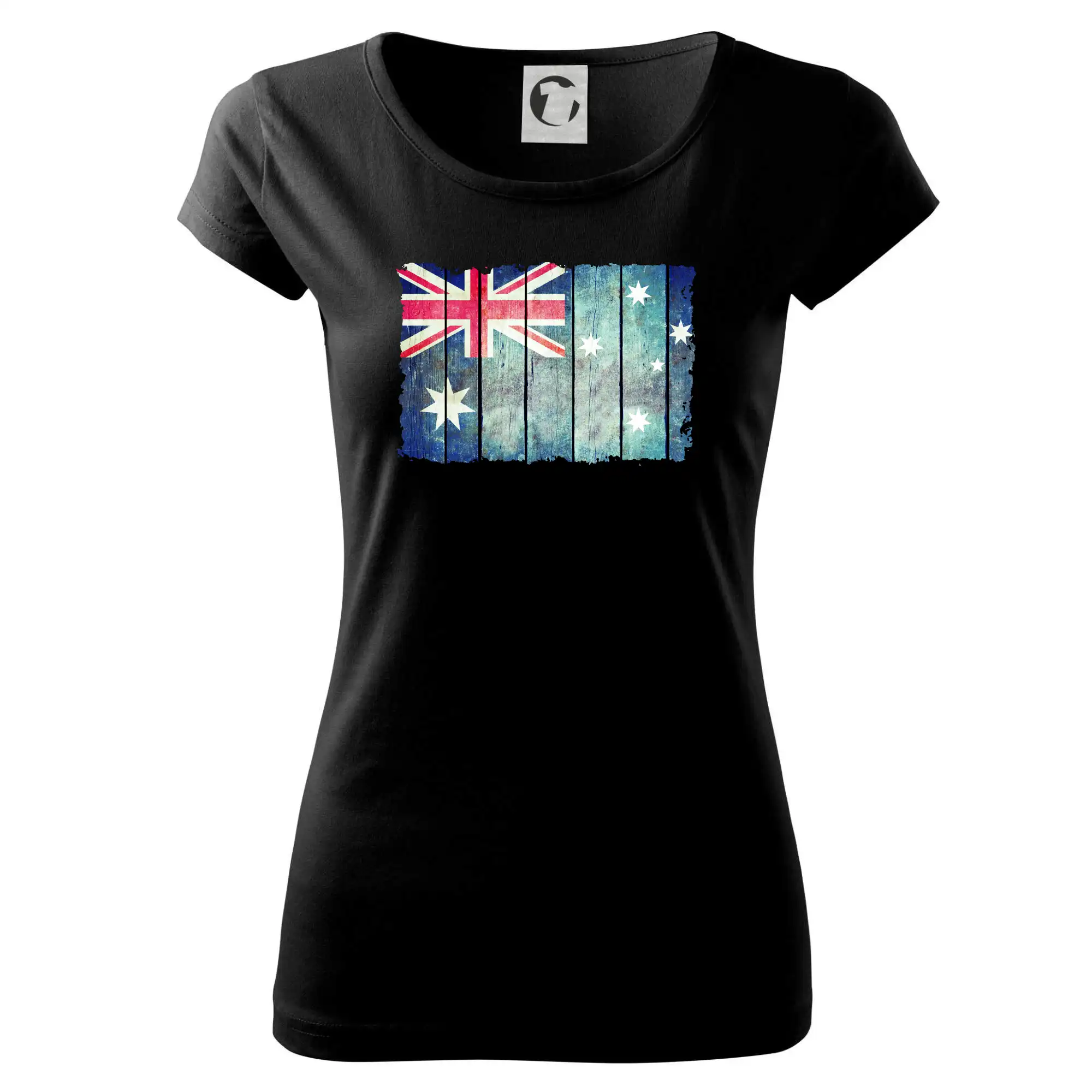 Austrálie - vlajka na prkenné zdi