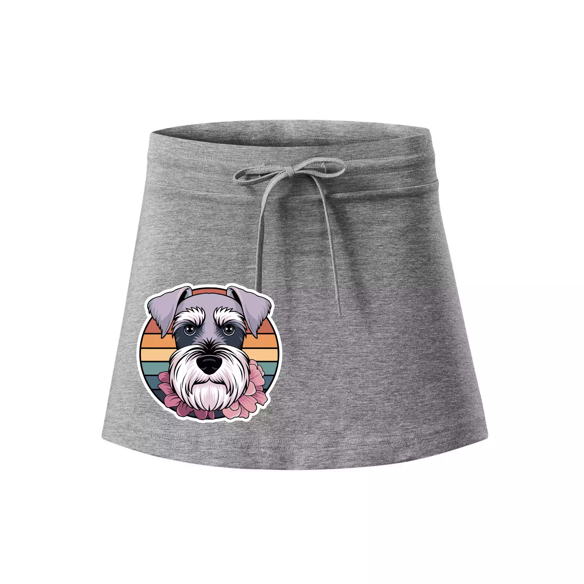 Knírač - fenka a květiny