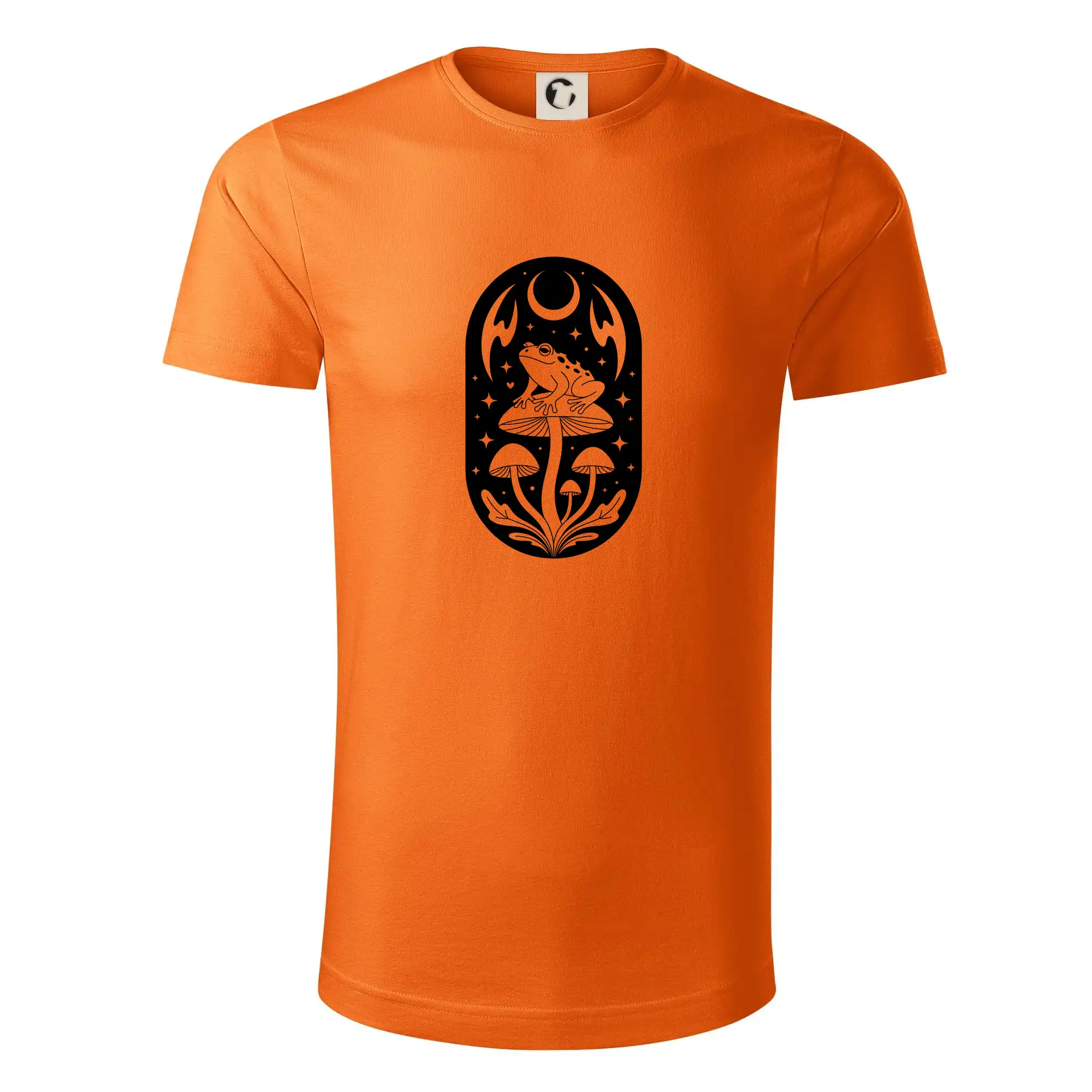 Goblincore černobílá oválná žába