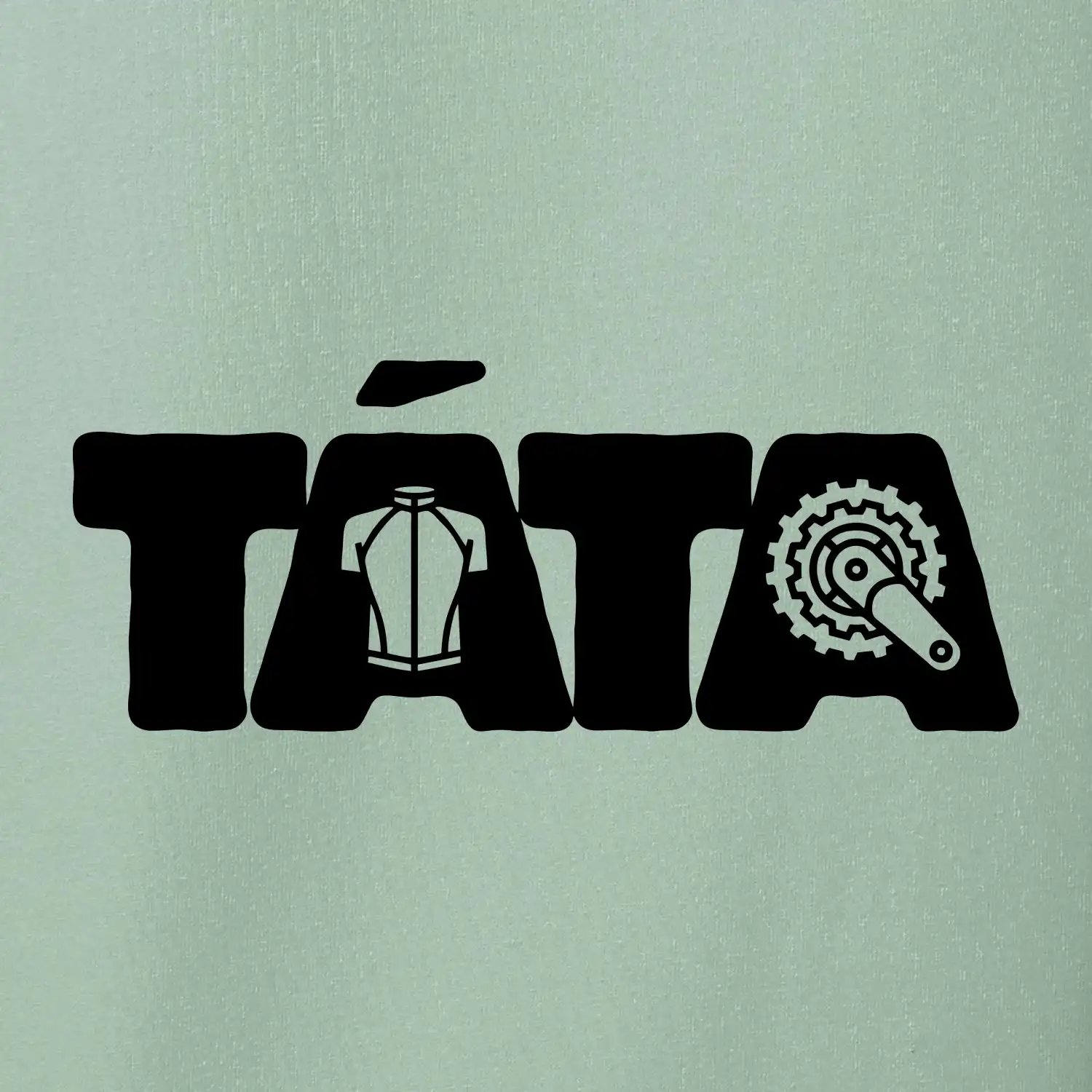 Táta nápis - cyklista