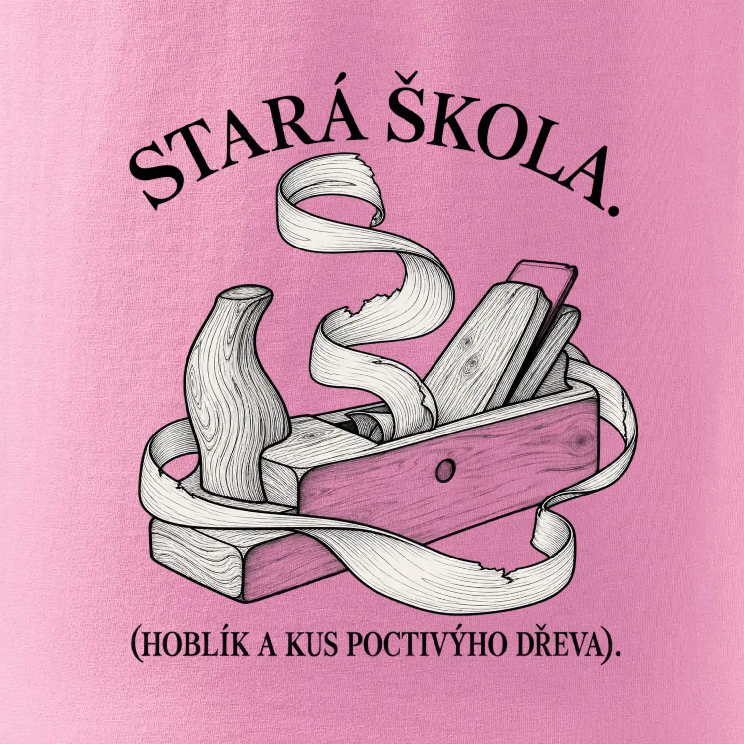 Stará škola hoblík a kus poctivýho dřeva
