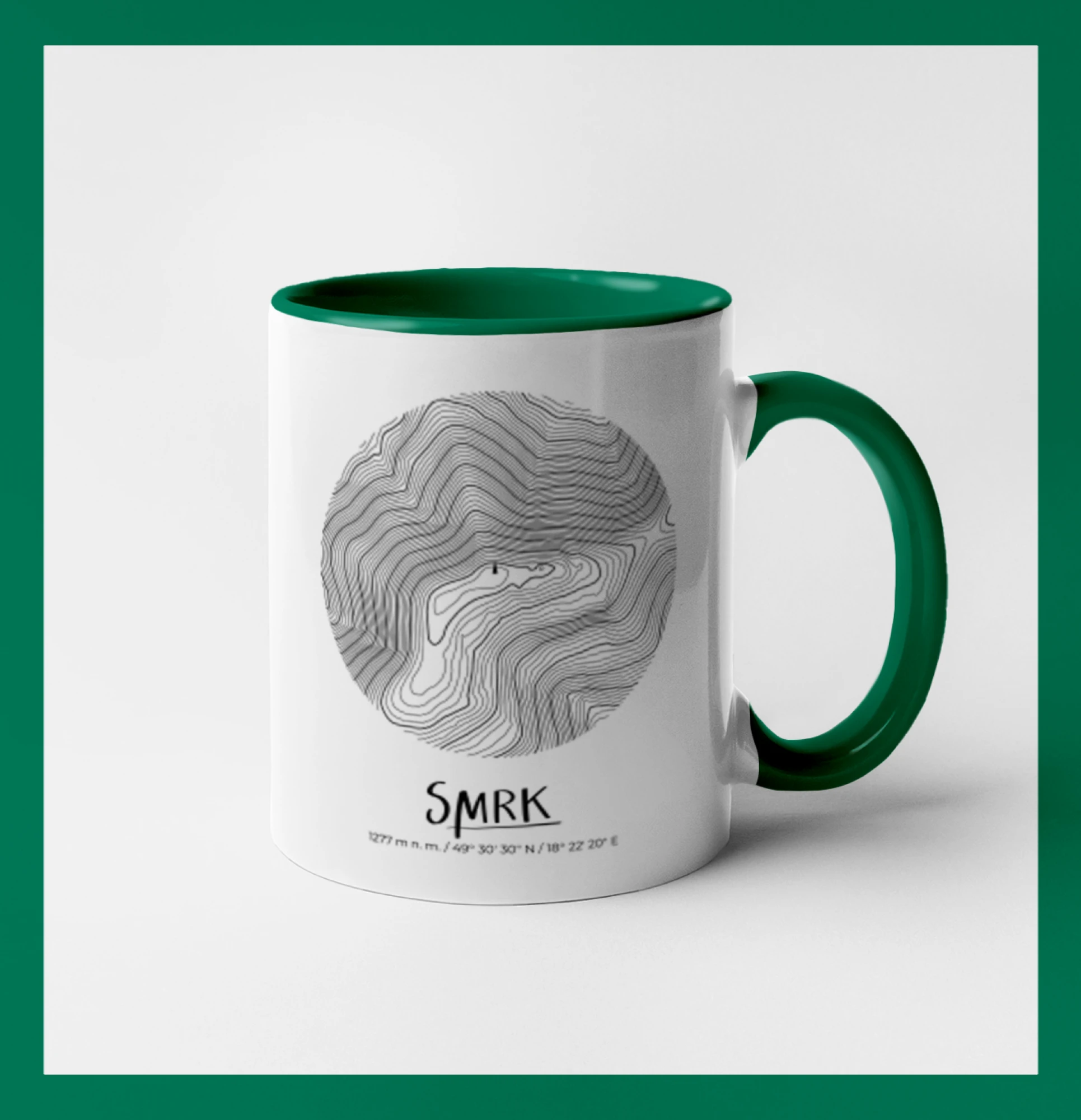 Smrk - vrstevnice v kruhu