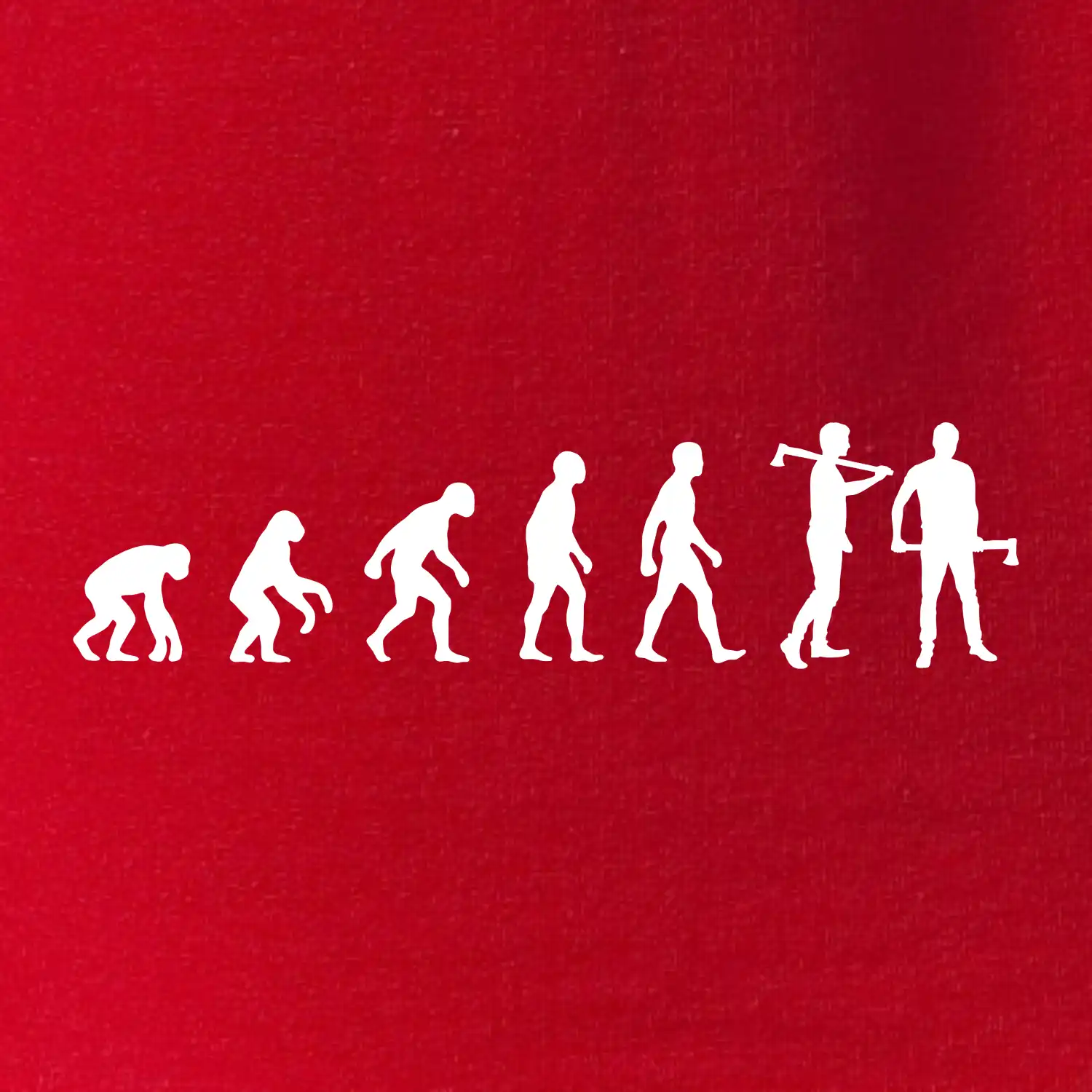 Evoluce dřevorubec - sekera