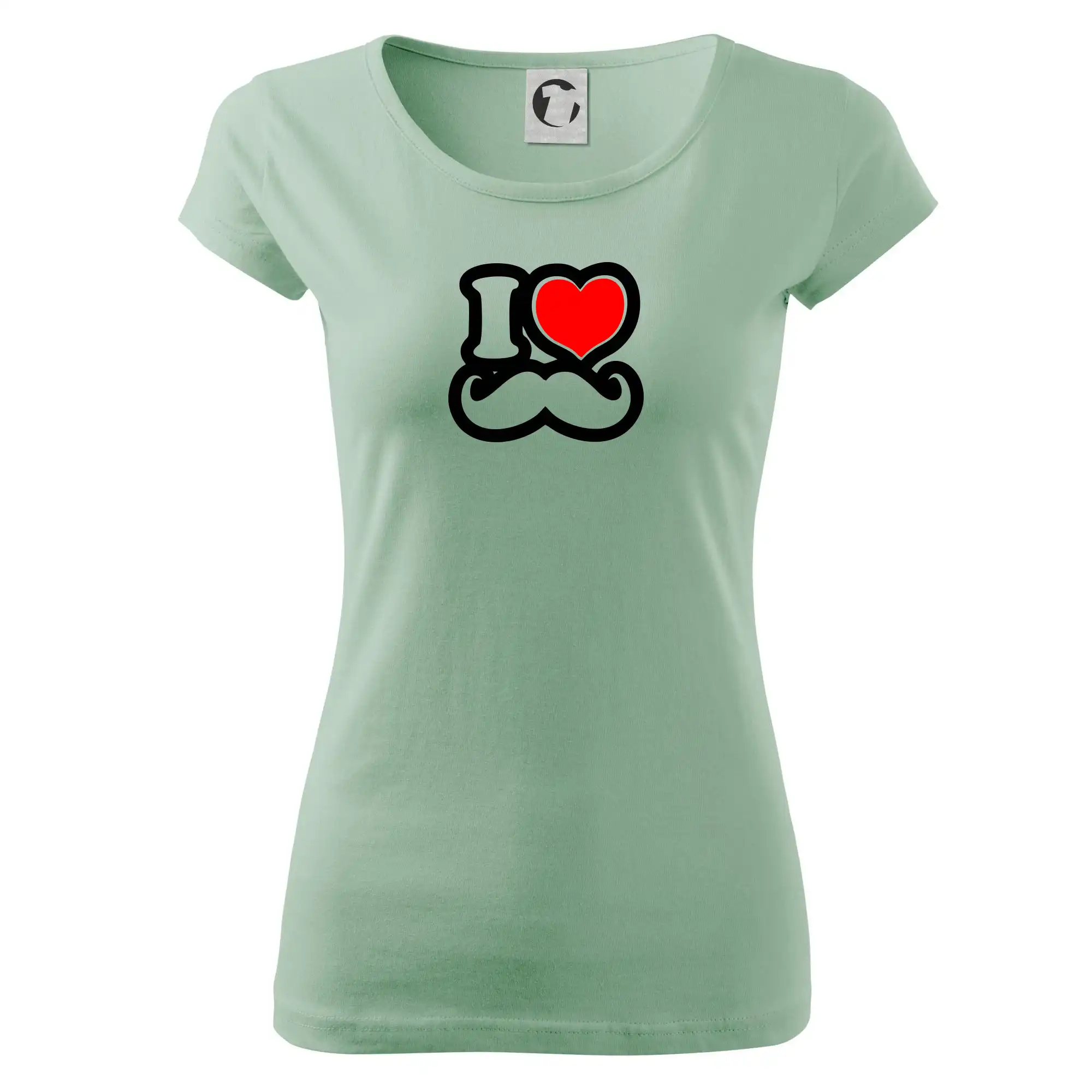 i love mustache - obrys