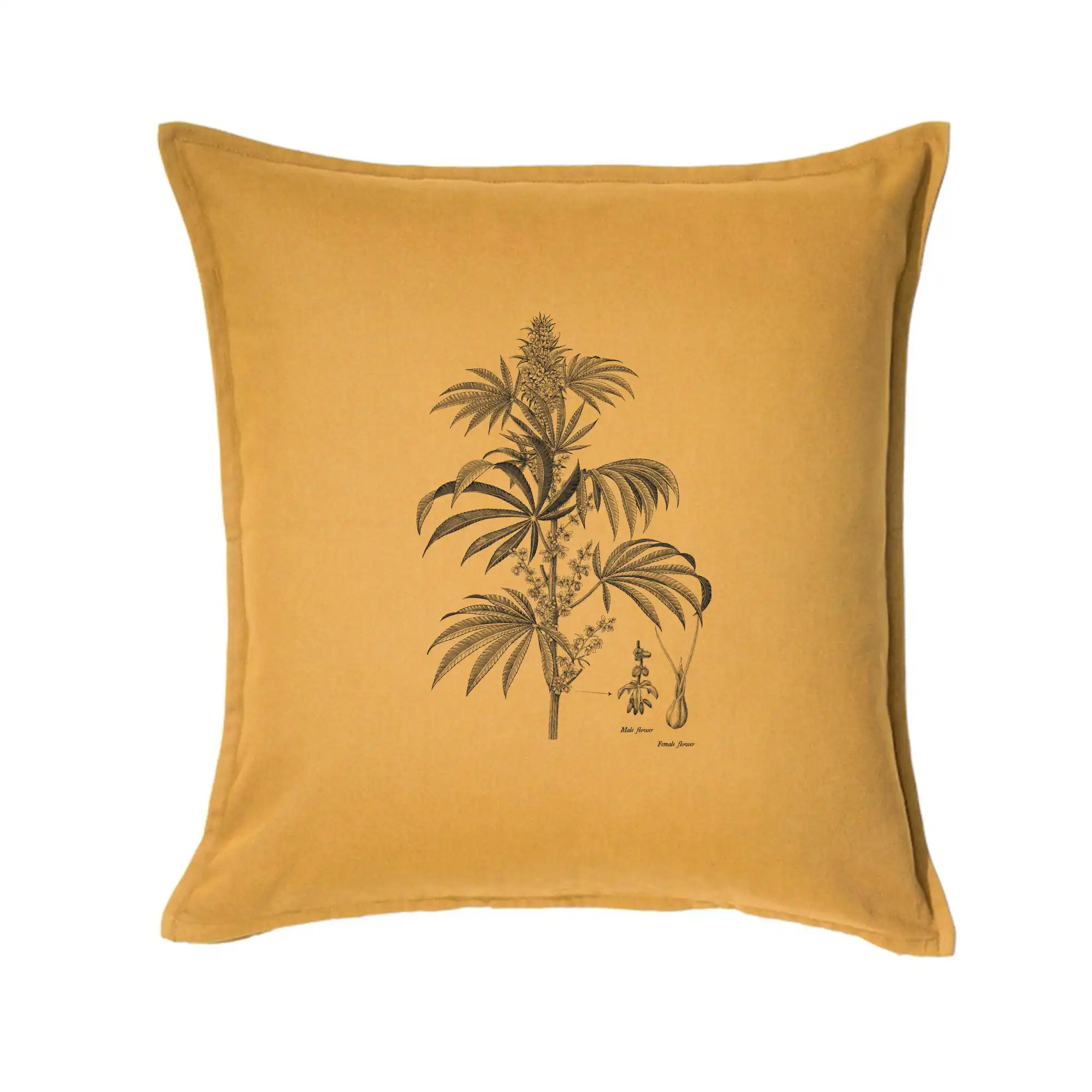 Konopí kytka černobílá