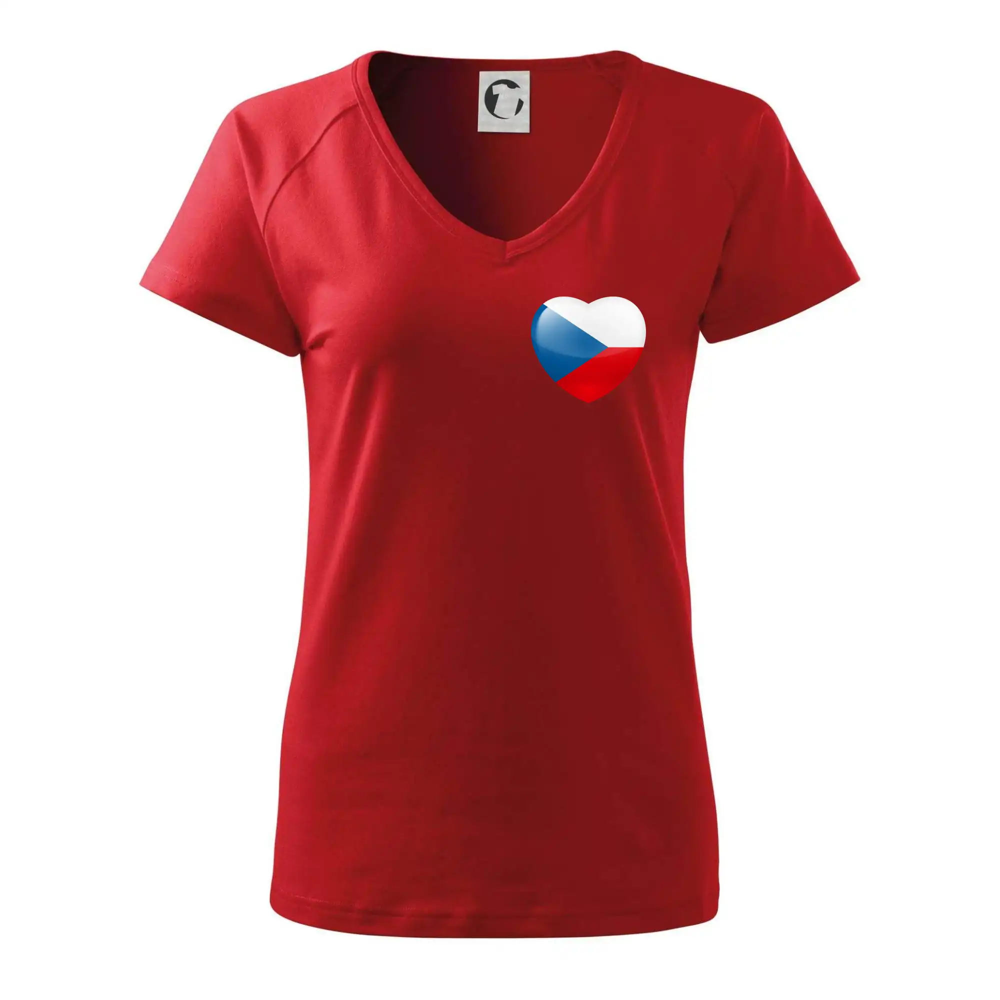 Česká vlajka srdce - pravé prso