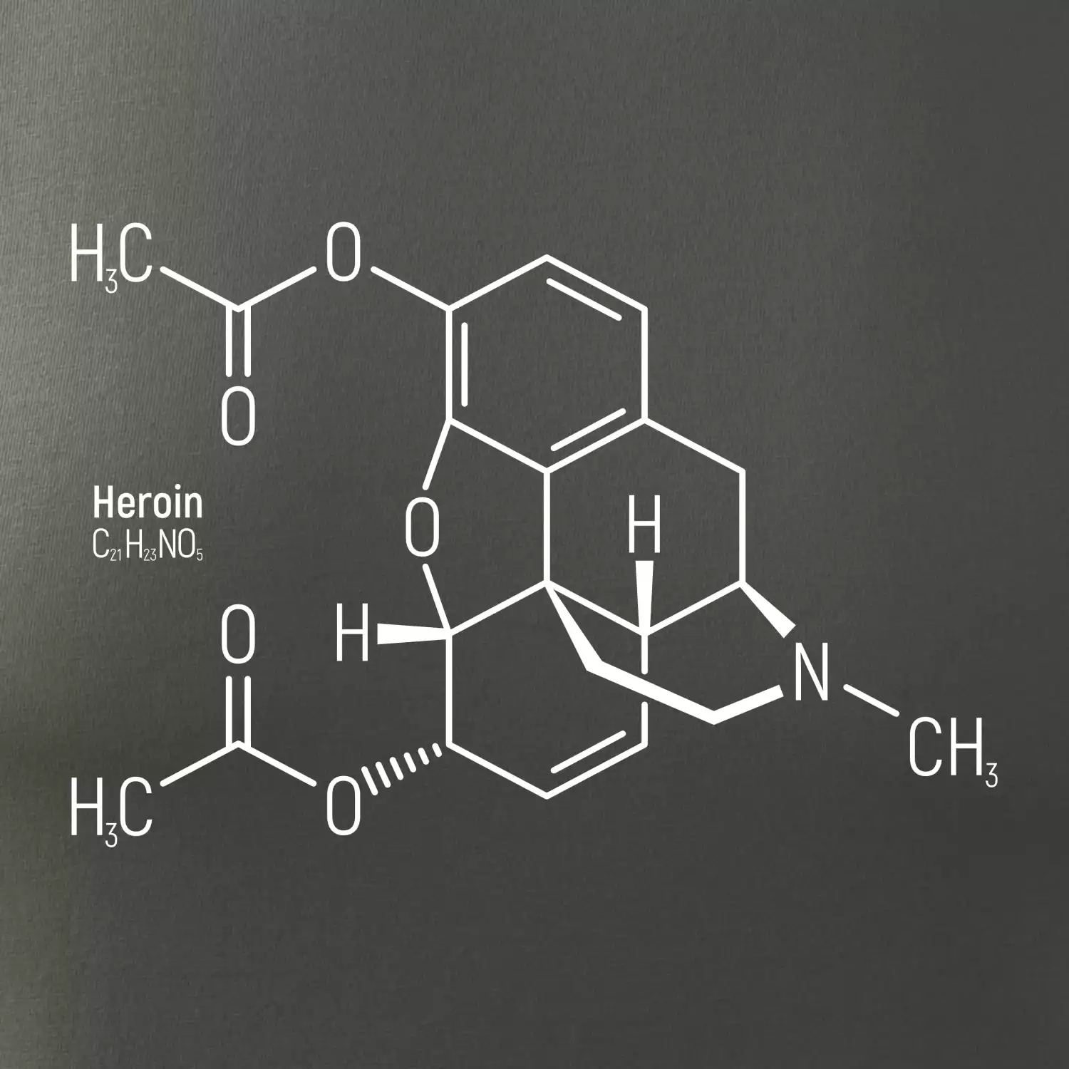 Molekulární struktura Heroin