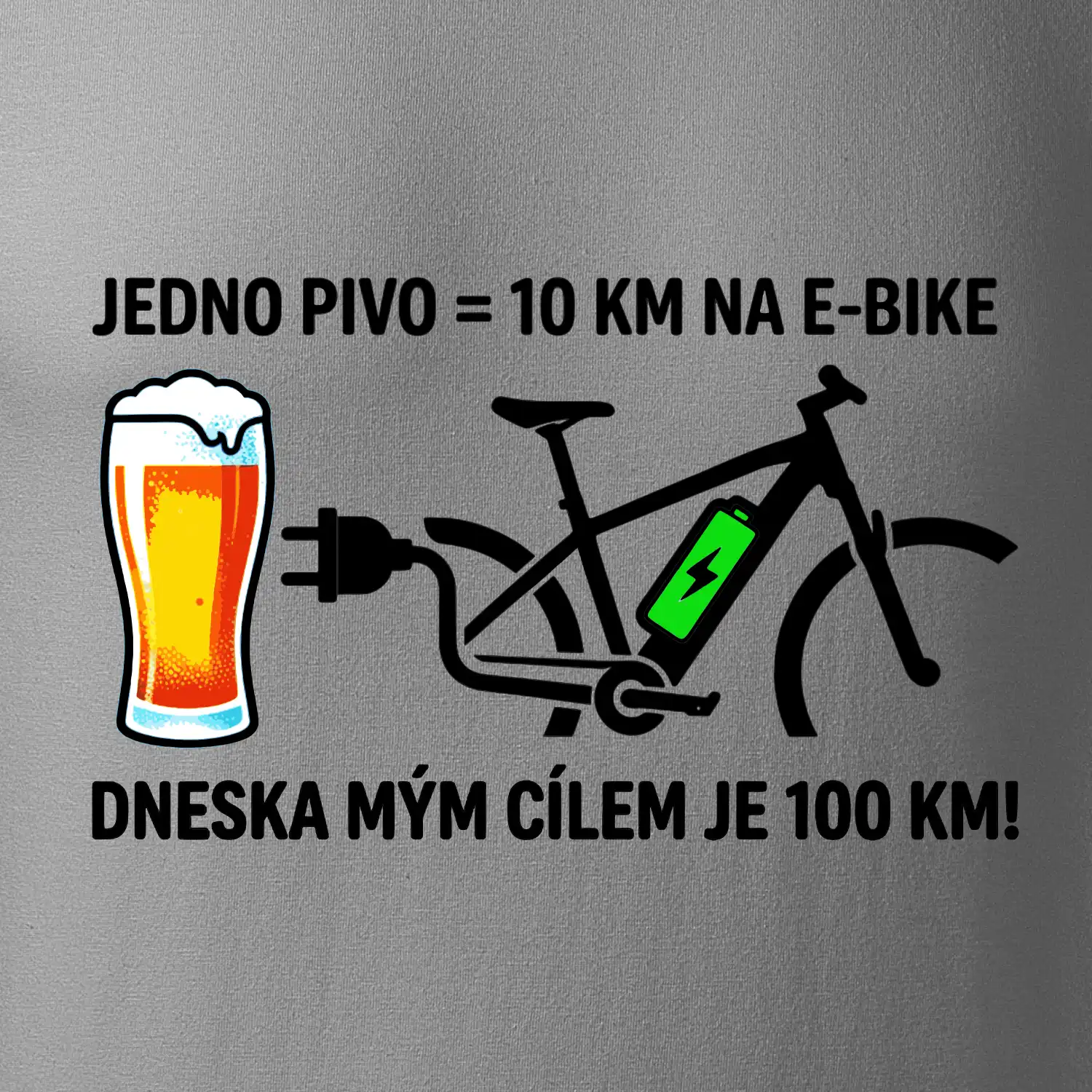 Jedno pivo = 10 km na E-bike. Dneska mým cílem je 100 km!