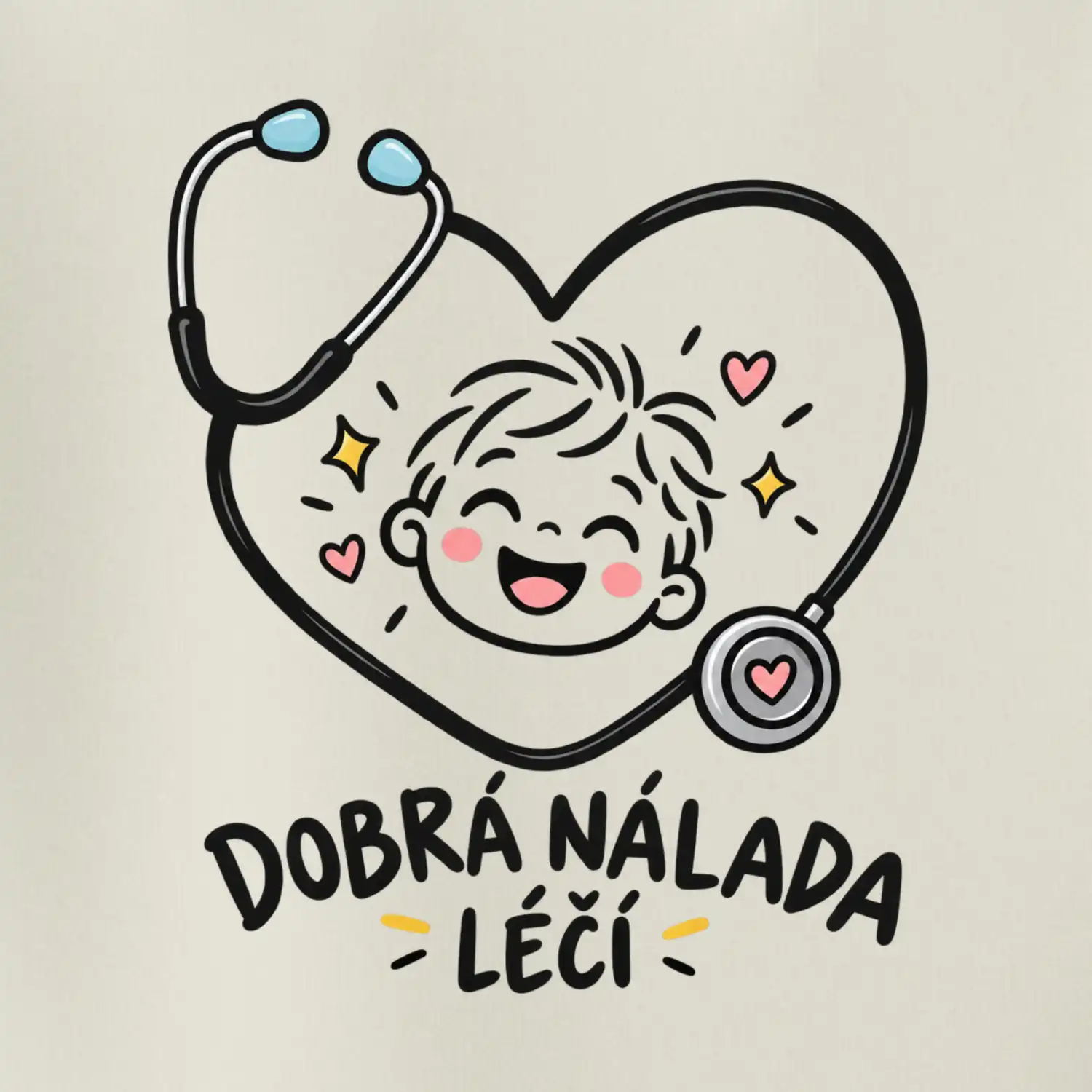 Dobrá nálada léčí - dětská tvář v srdci
