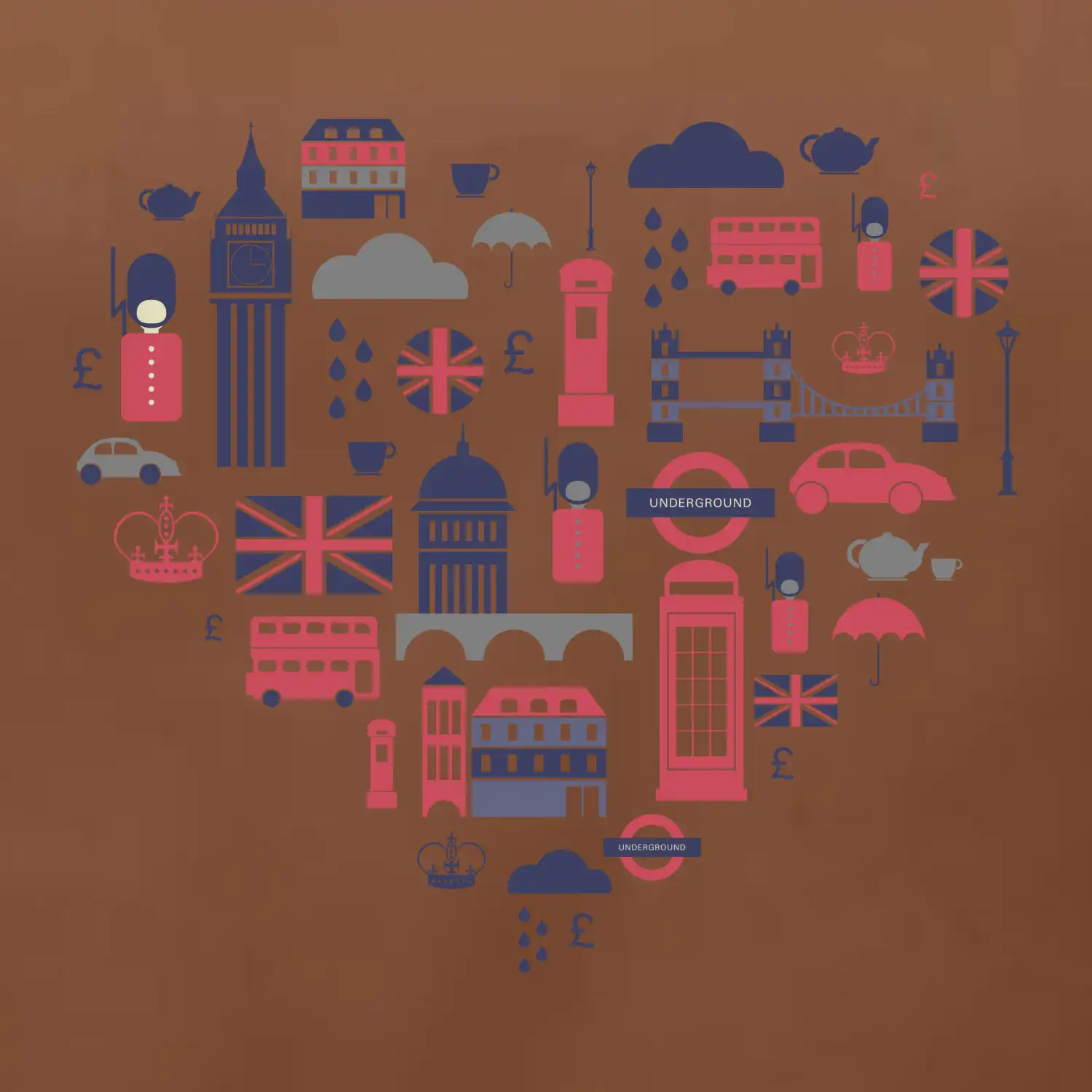 Anglie symboly srdce