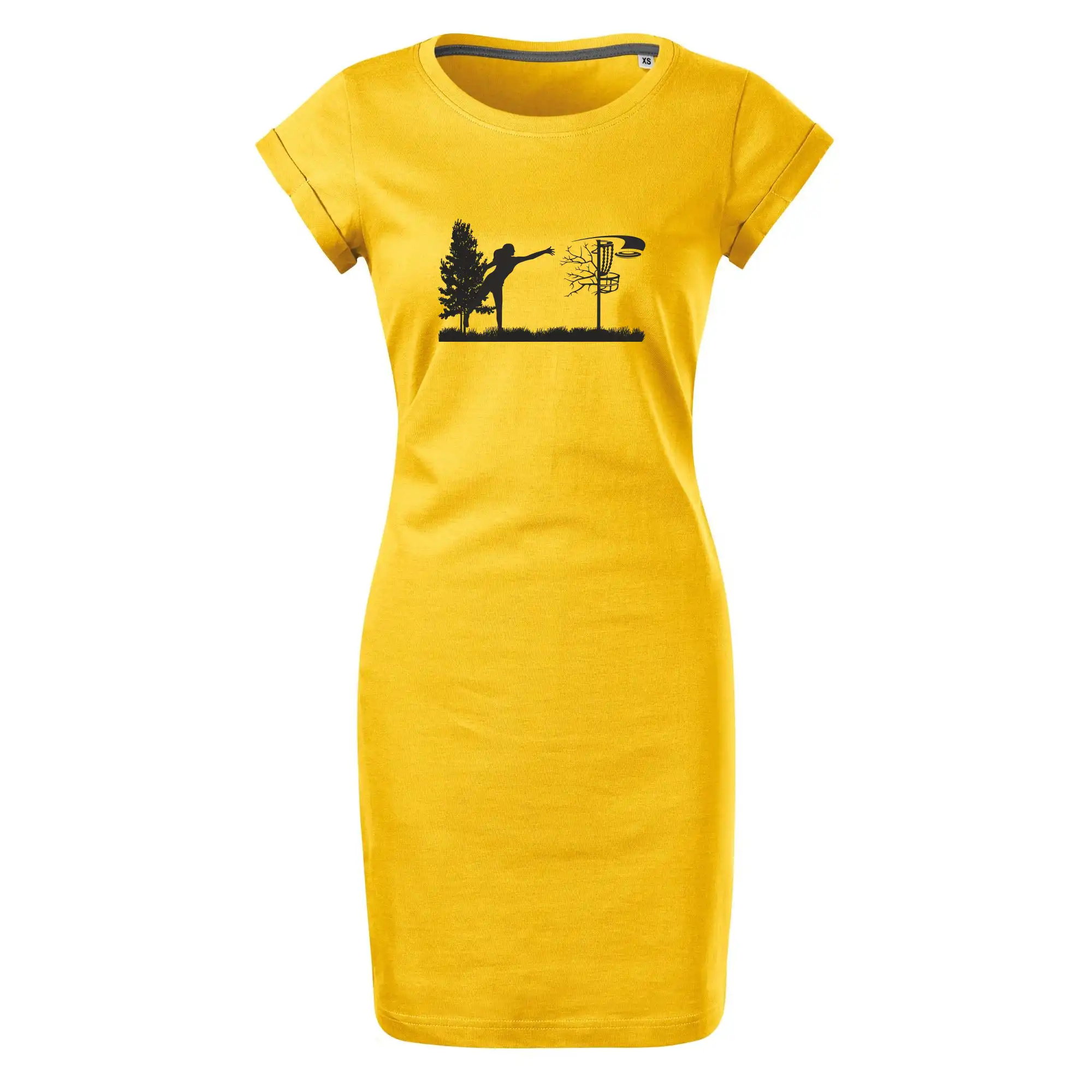 Disc golf - žena černý obrázek