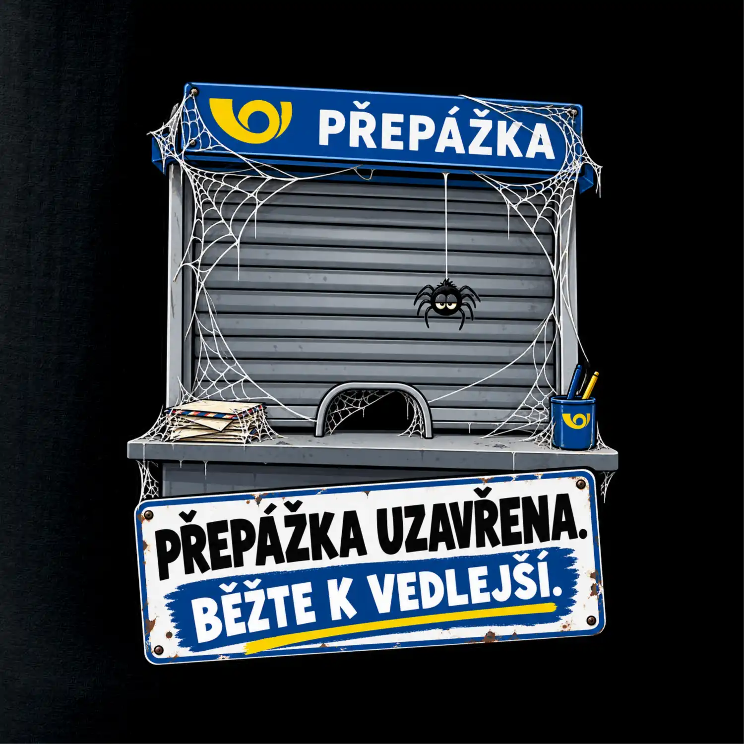 Přepážka uzavřena běžte k vedlejší