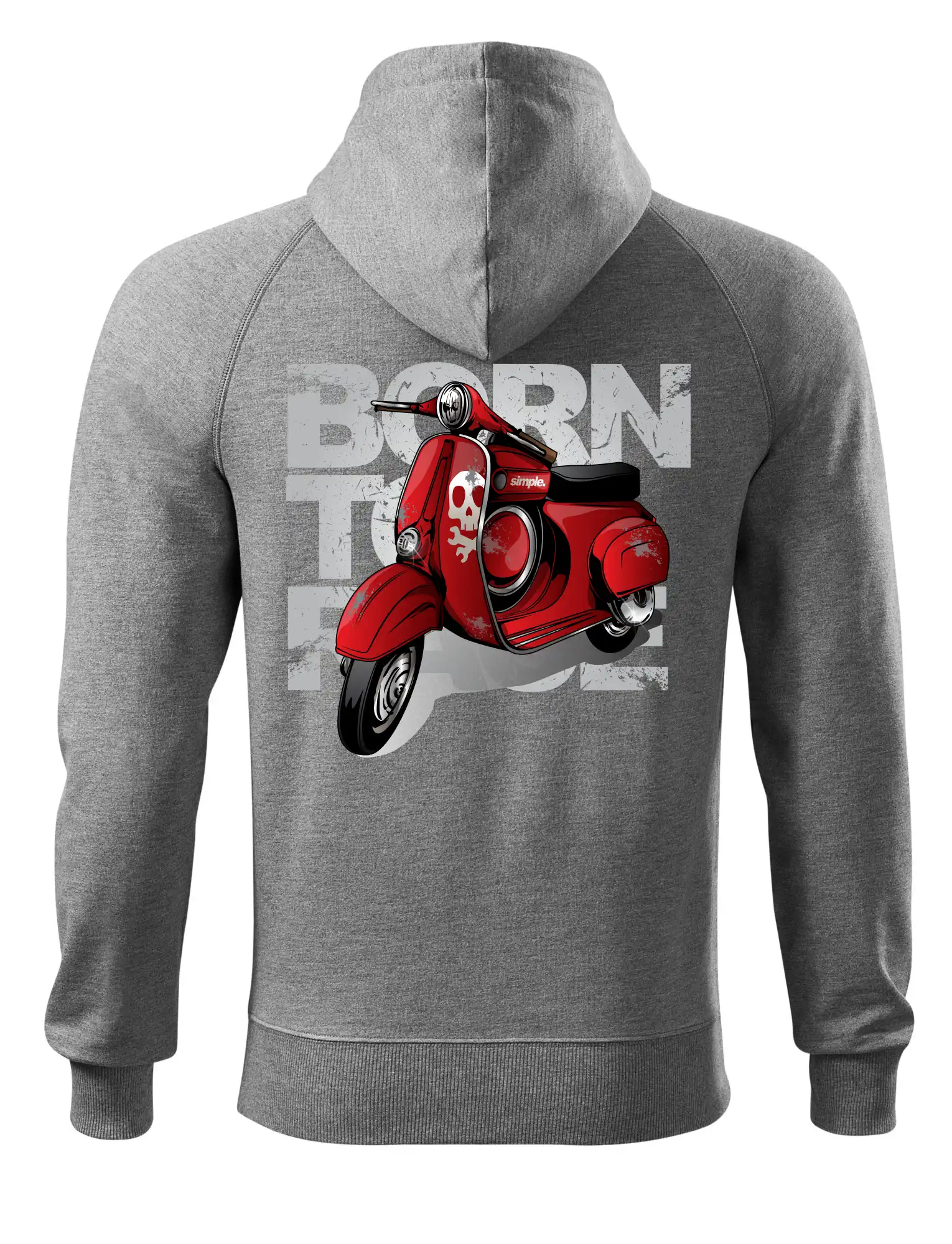 Scooter born to ride red