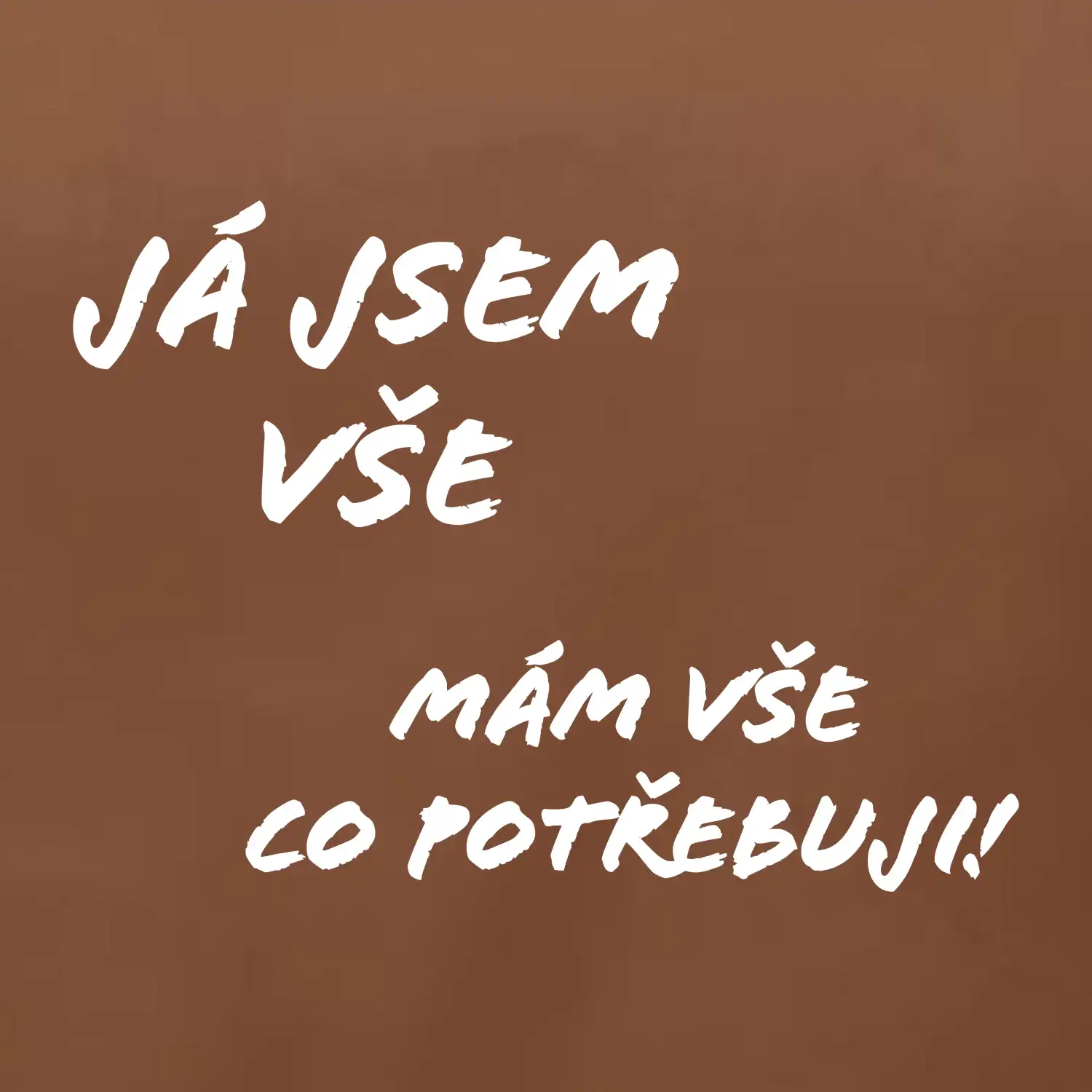 Nápis mám vše co potřebuji