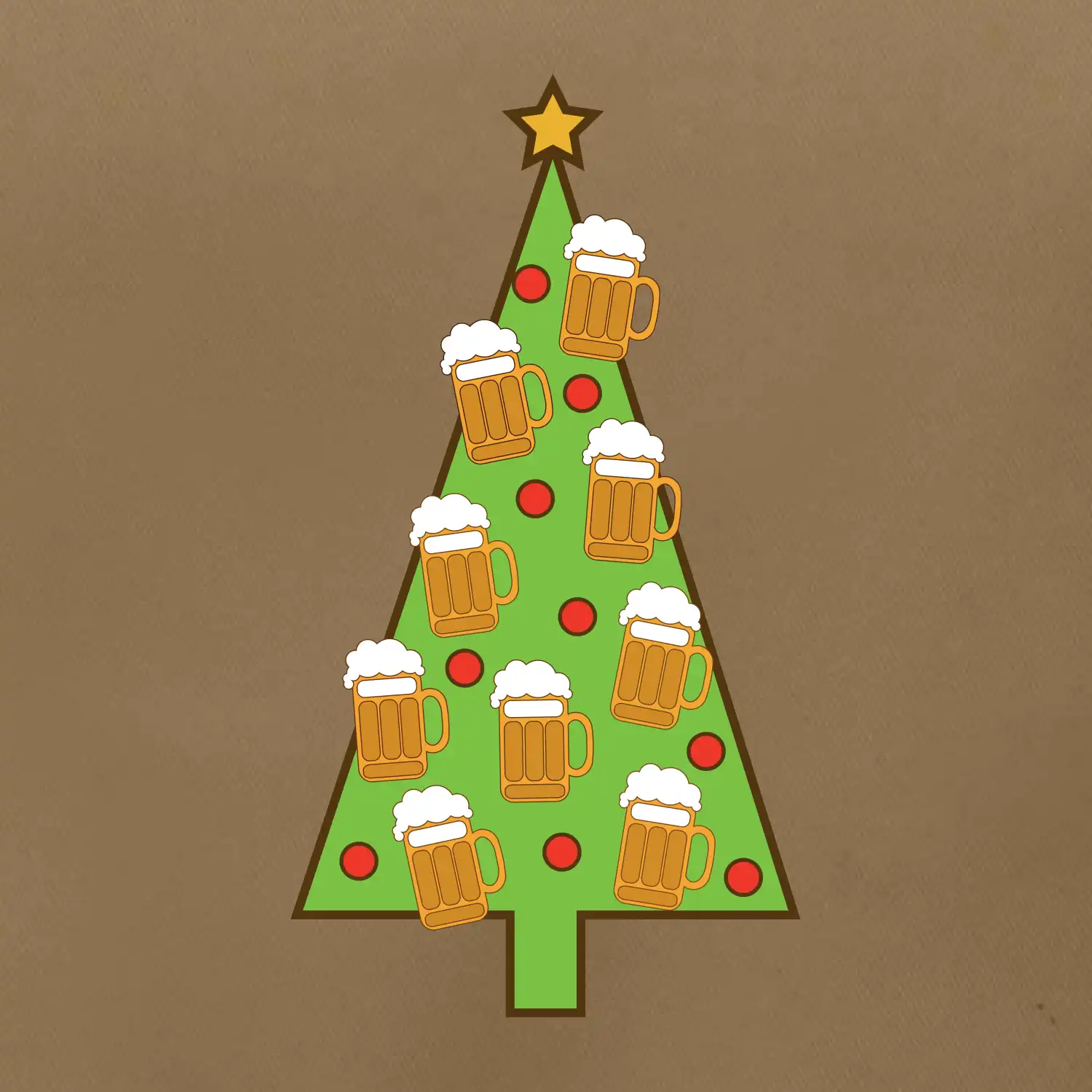 Nic více nepotřebuji - stromeček a pivo (Pecka design)
