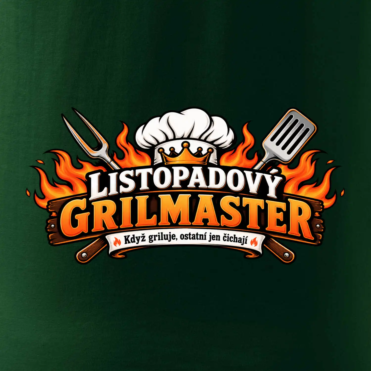 Listopadový grillmaster král grilování v plamenech