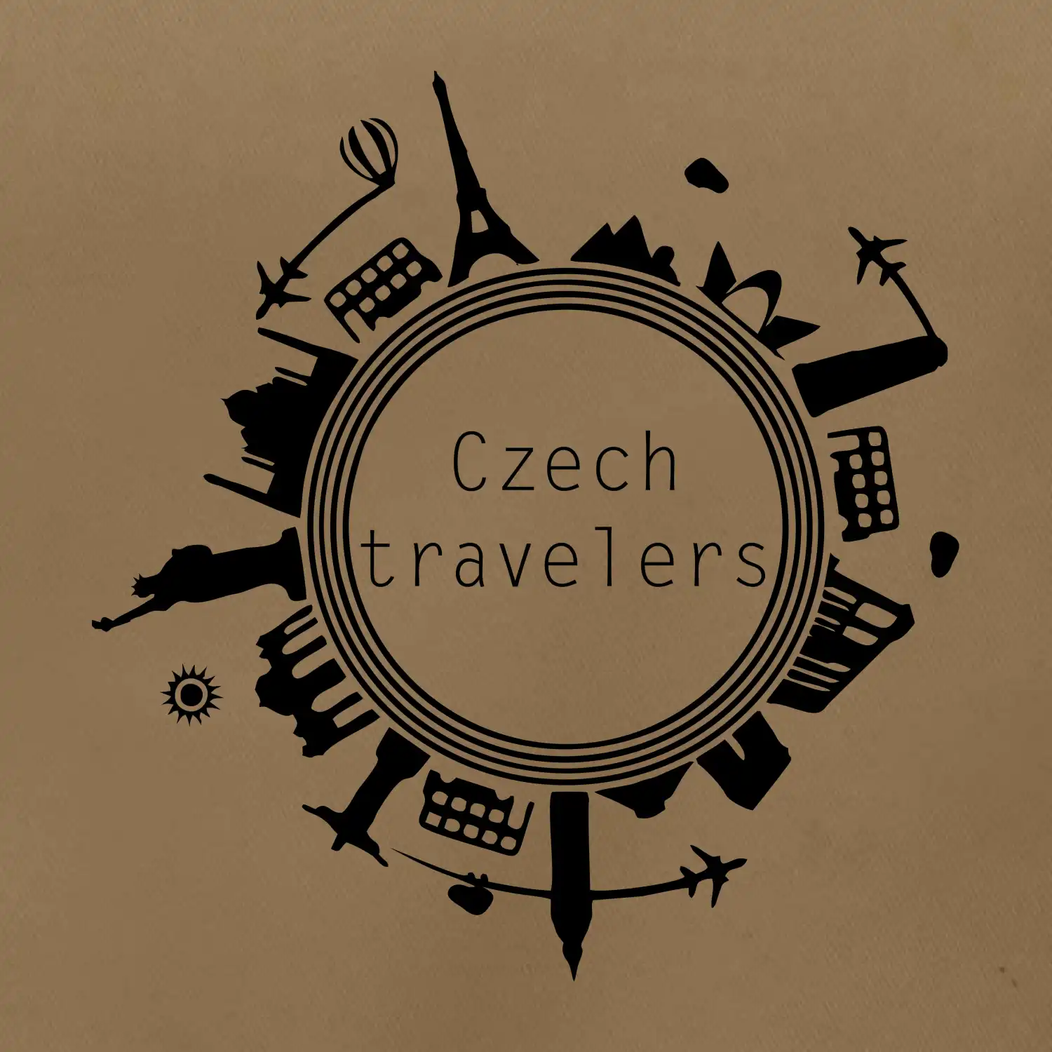 Czech Travelers jednobarevný