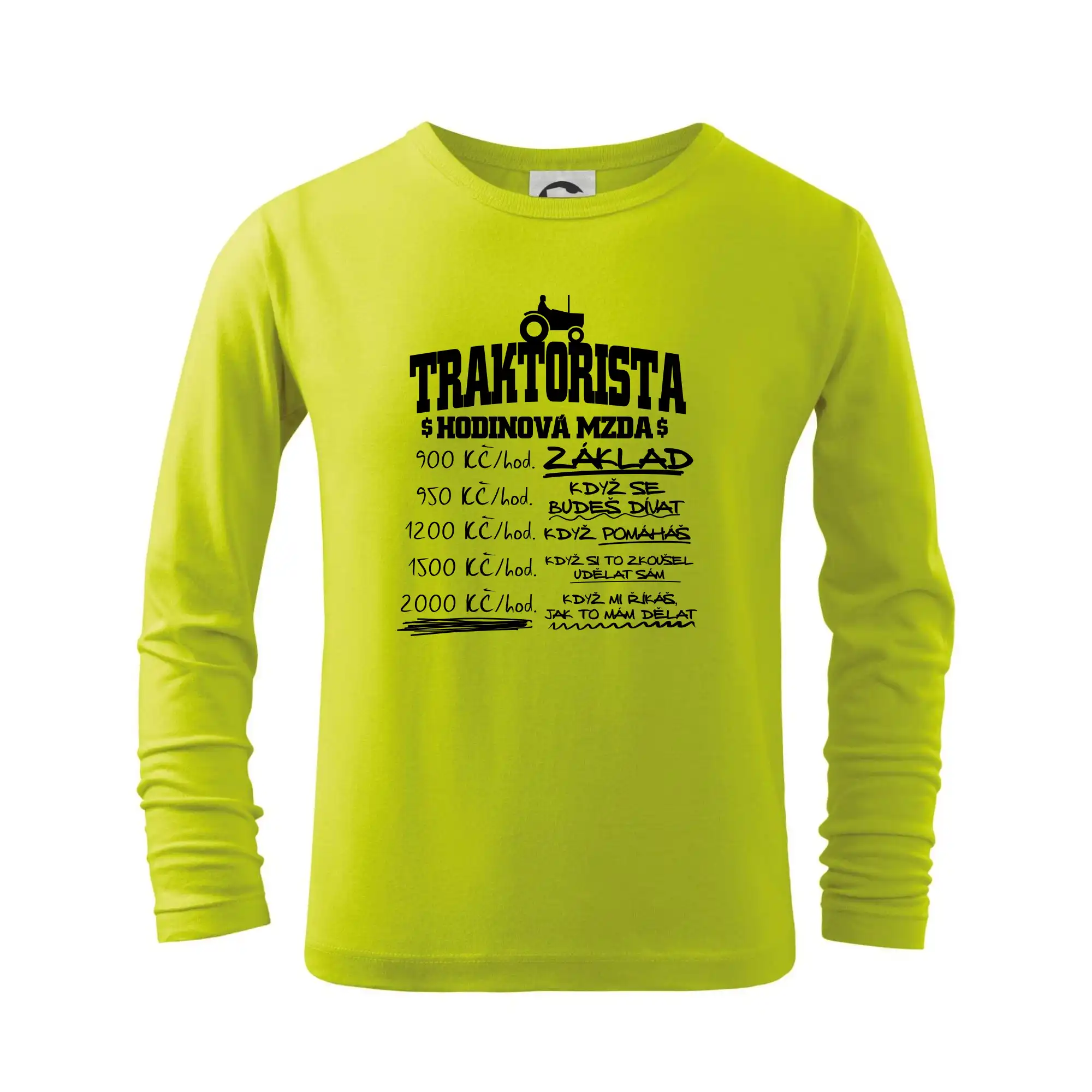 Traktorista hodinová mzda