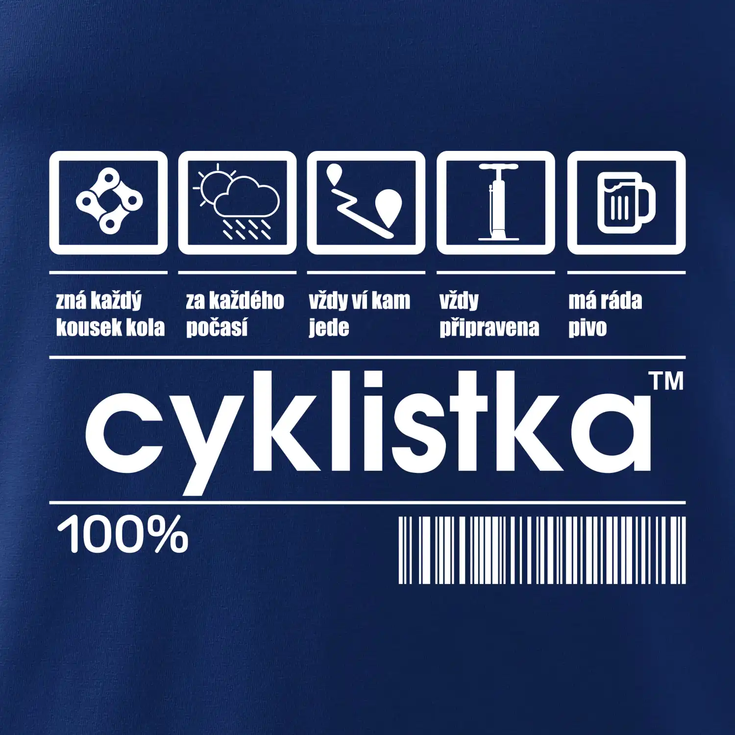 Čárový kód - Cyklistka