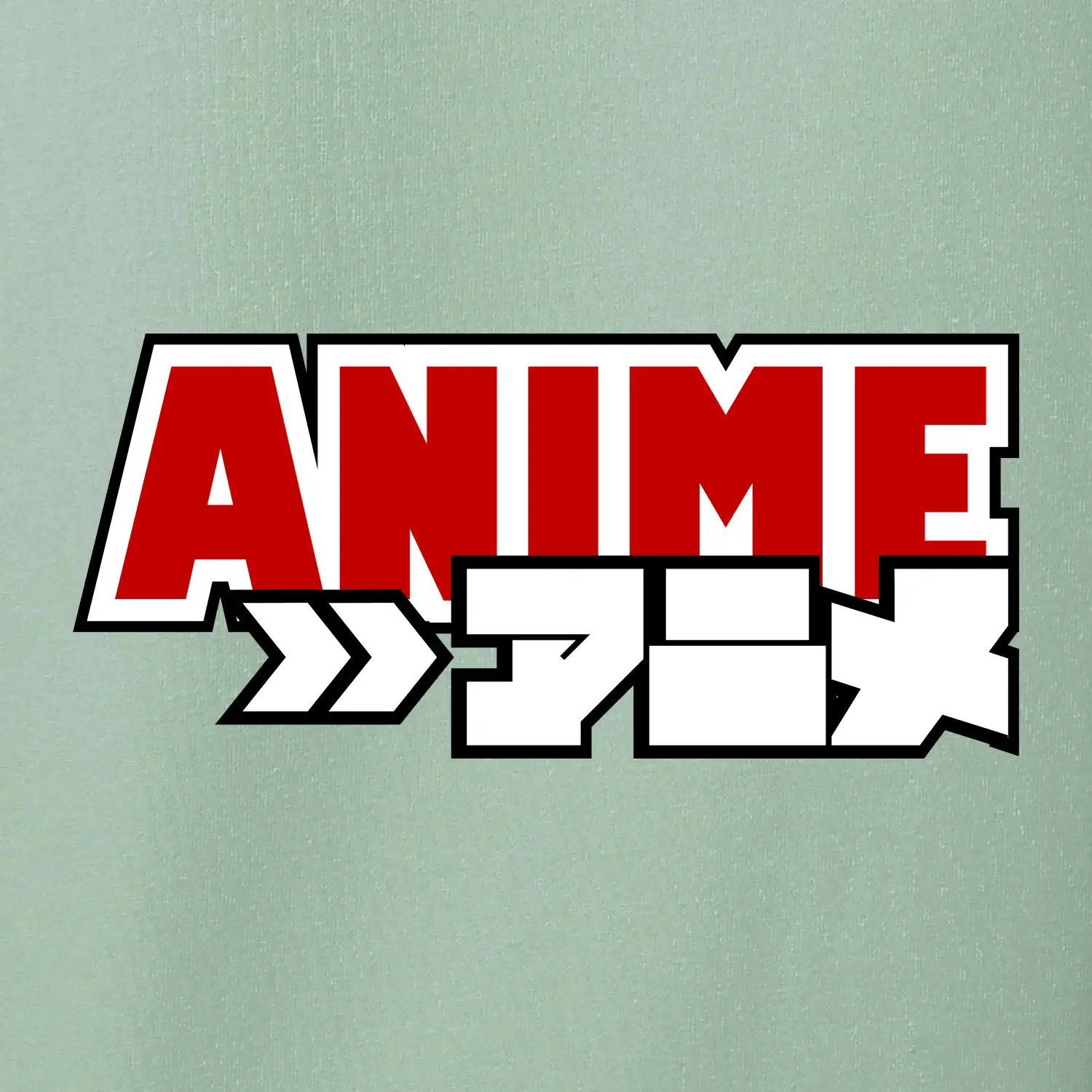 Anime nápis červený