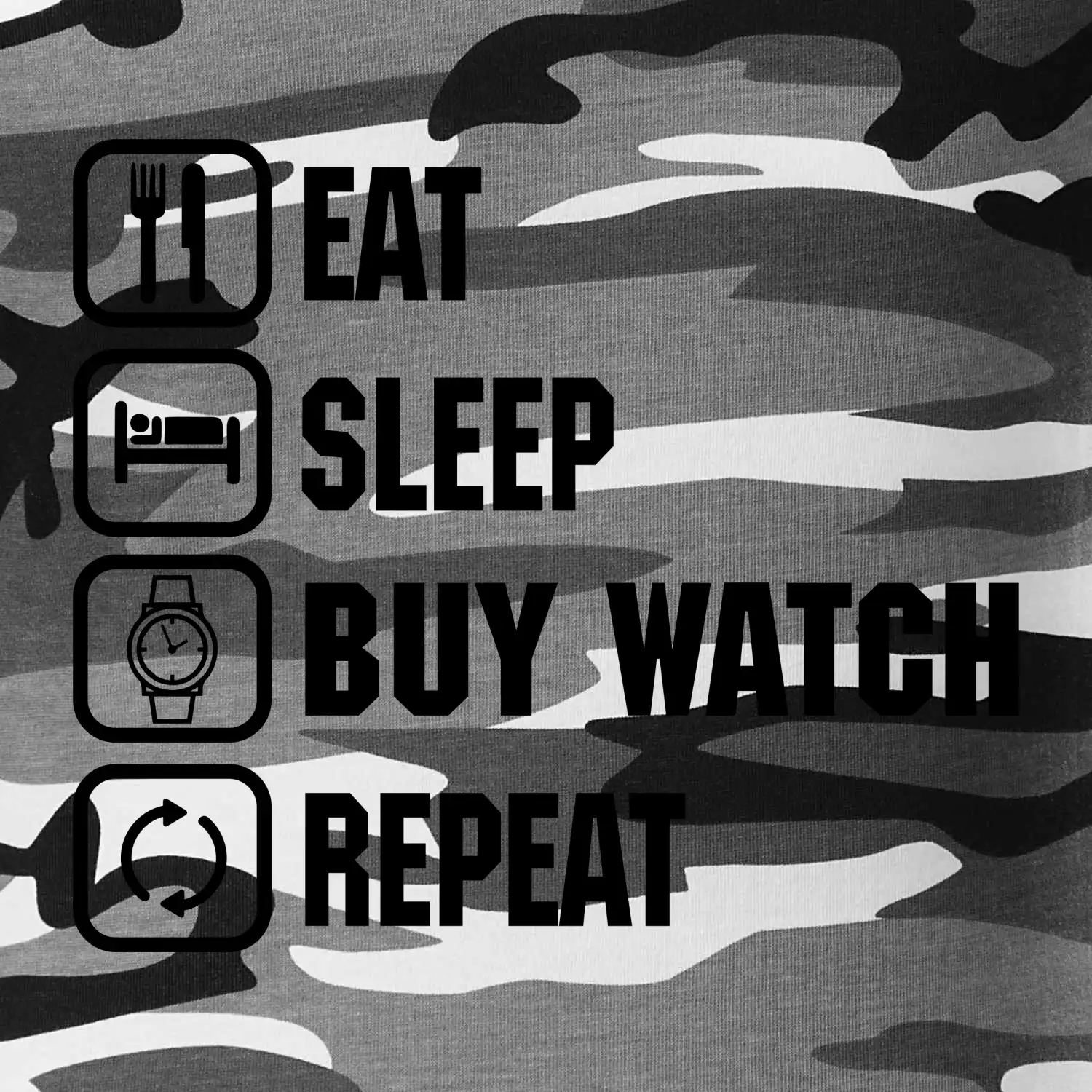Eat sleep buy watch reapeat