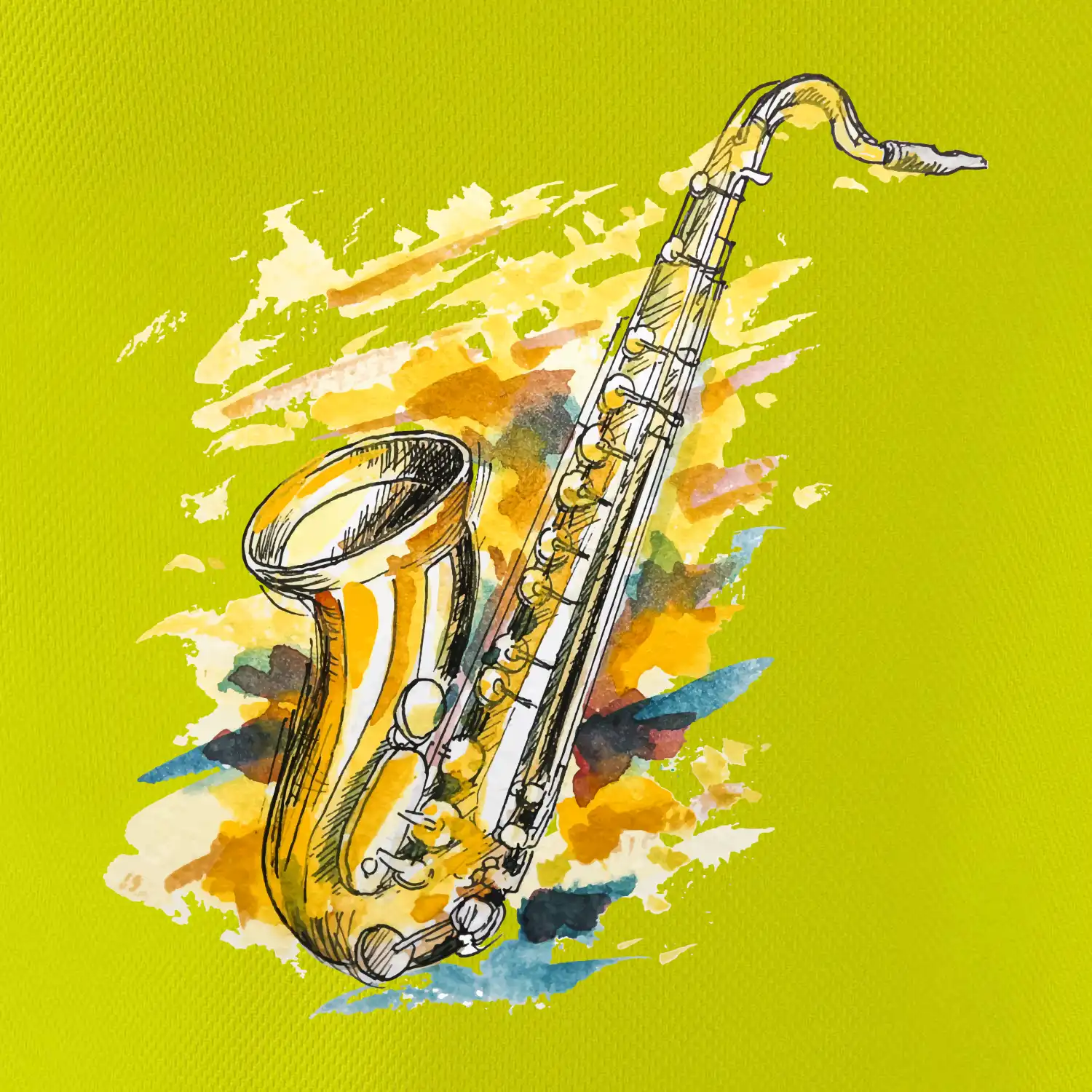 Saxofon malovaný