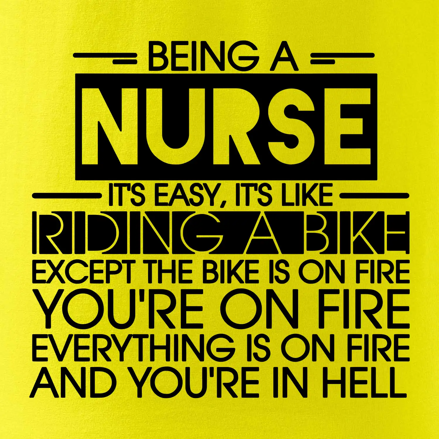 Being a nurse - bike