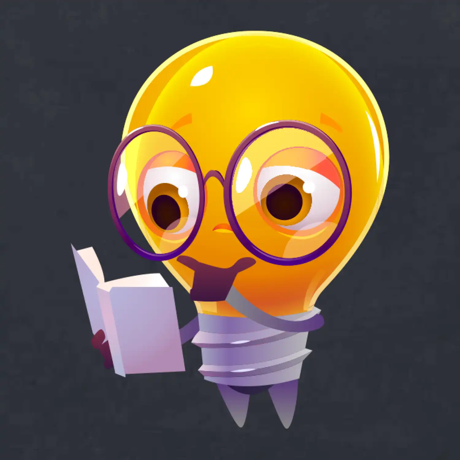 Žárovka přemýšlí nad knihou