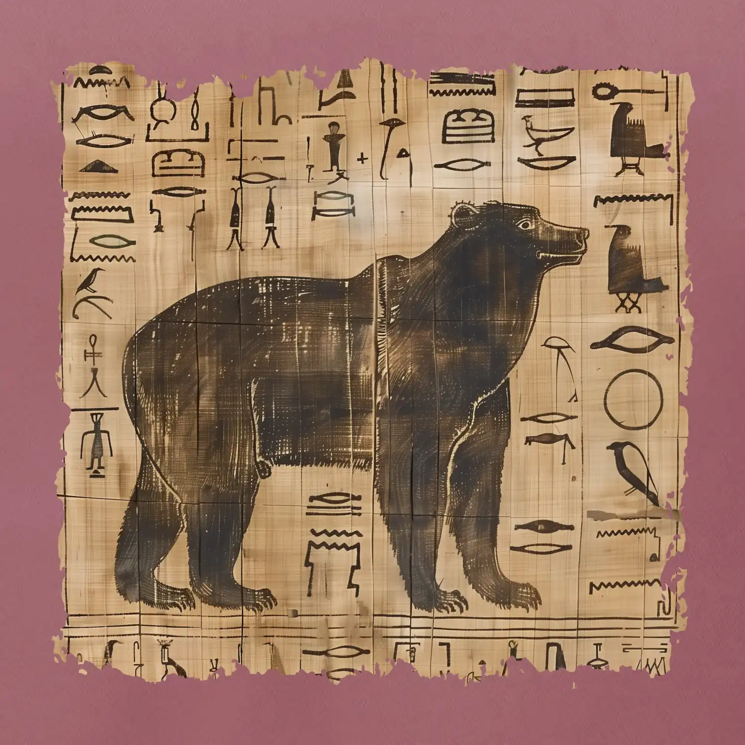 Egyptské hieroglyfy medvěd