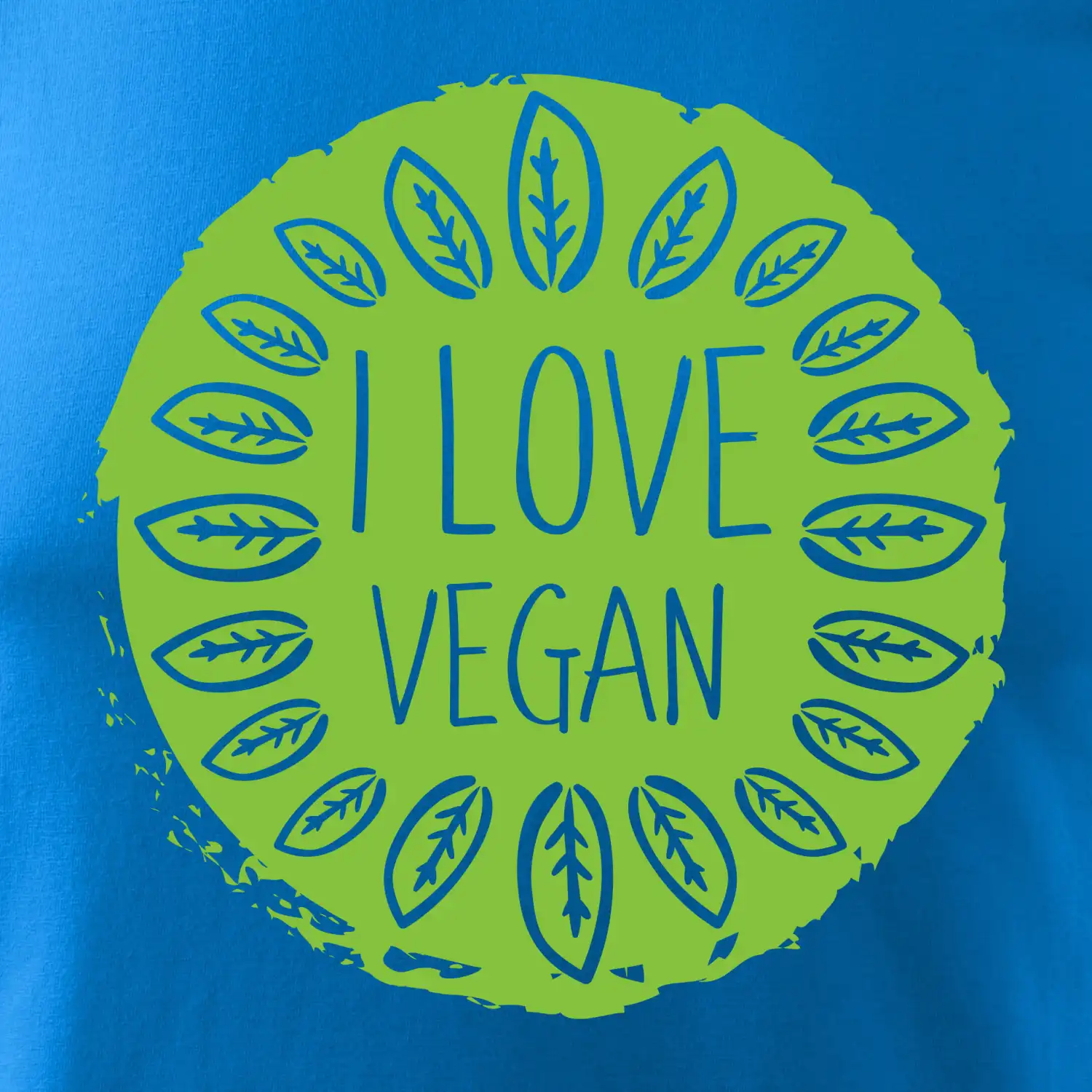 I love vegan v kruhu