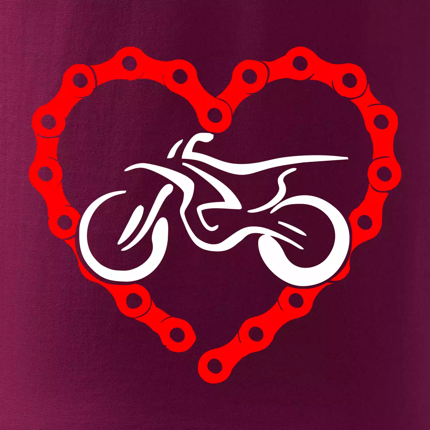 Moto srdce řetěz - enduro