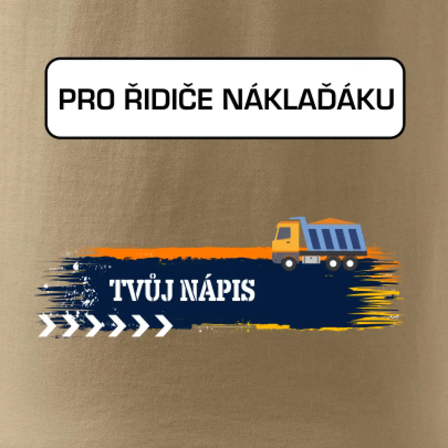 Stavba - vlastní nápis - náklaďák