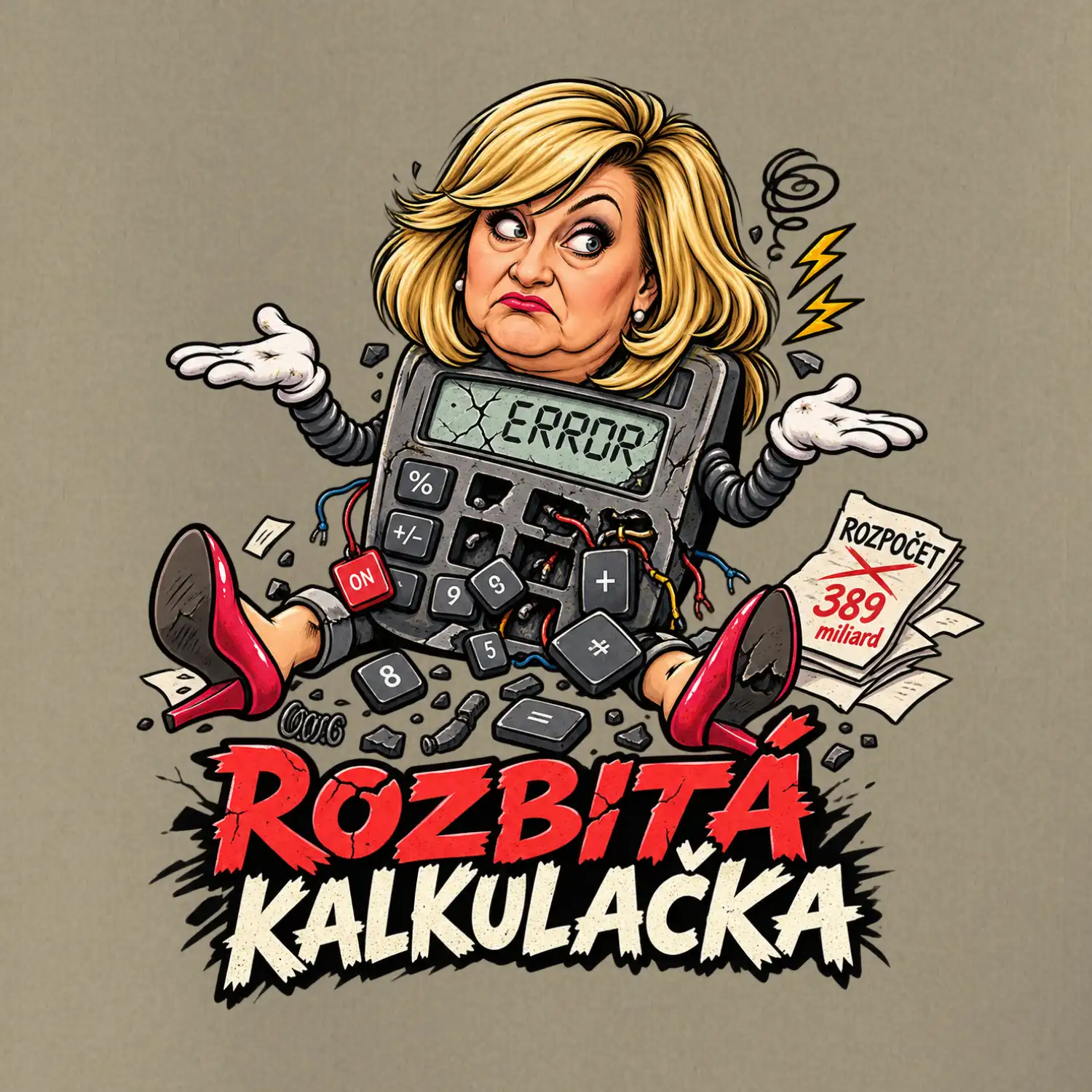 Alenka - rozbitá kalkulačka