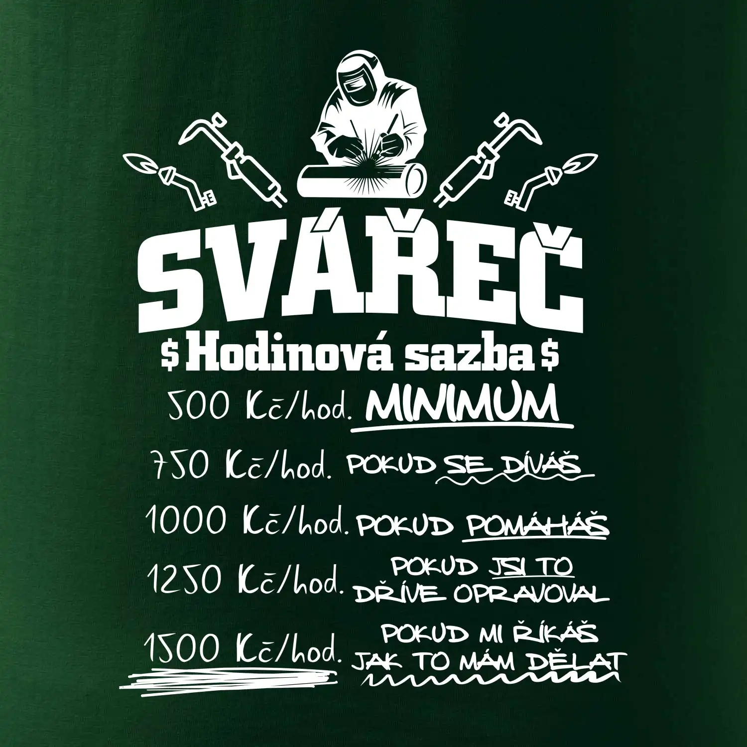 Svářeč - hodinová sazba