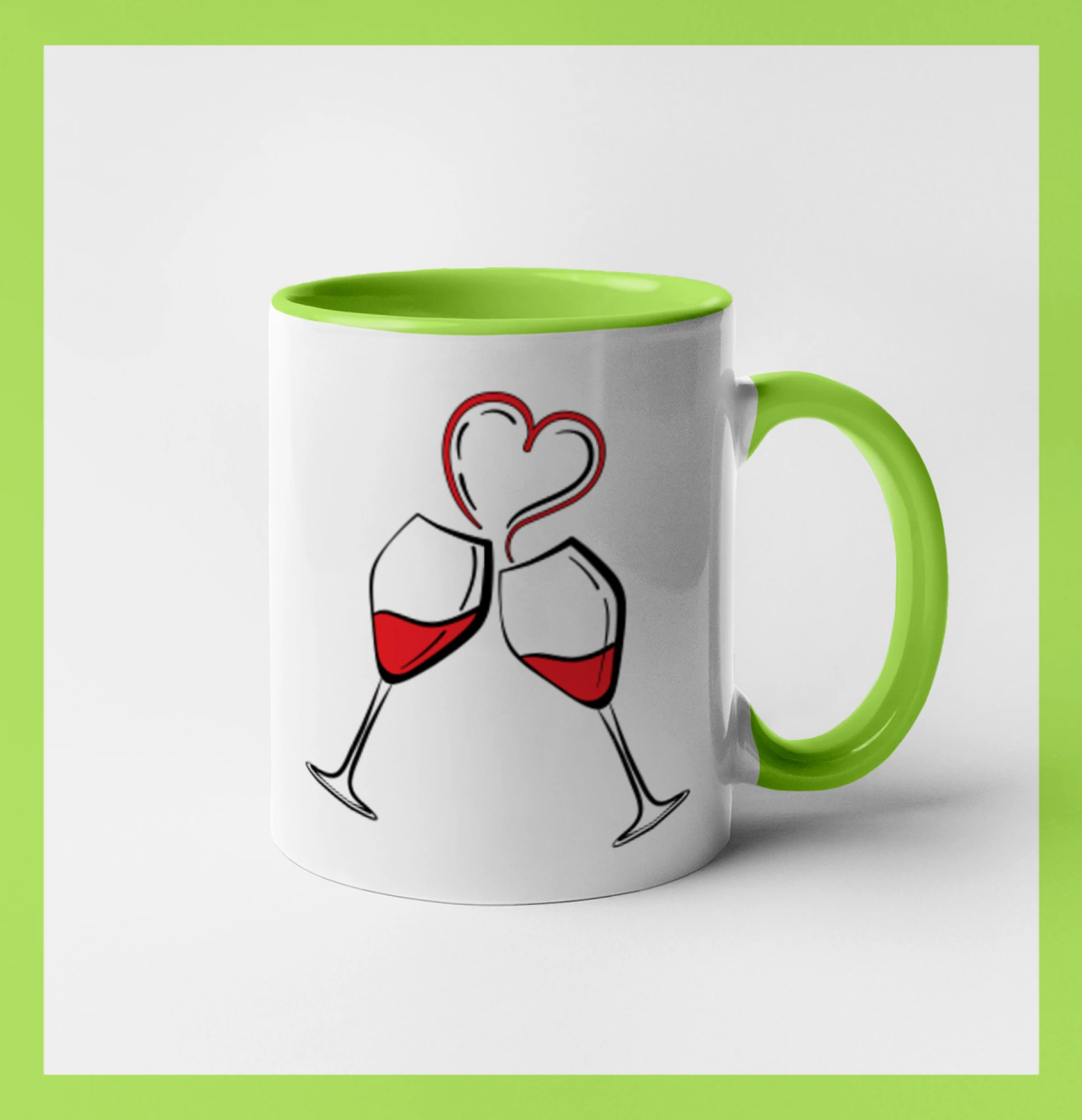 Víno je láska jednoduchý nákres