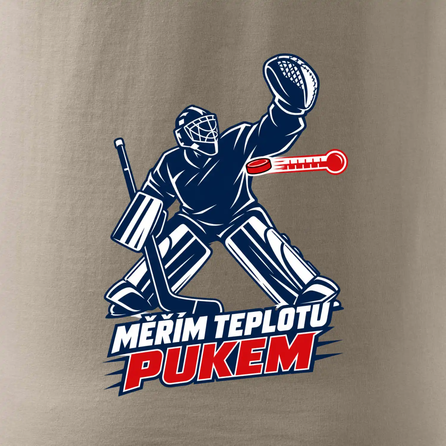 Hokejový teploměr pukem