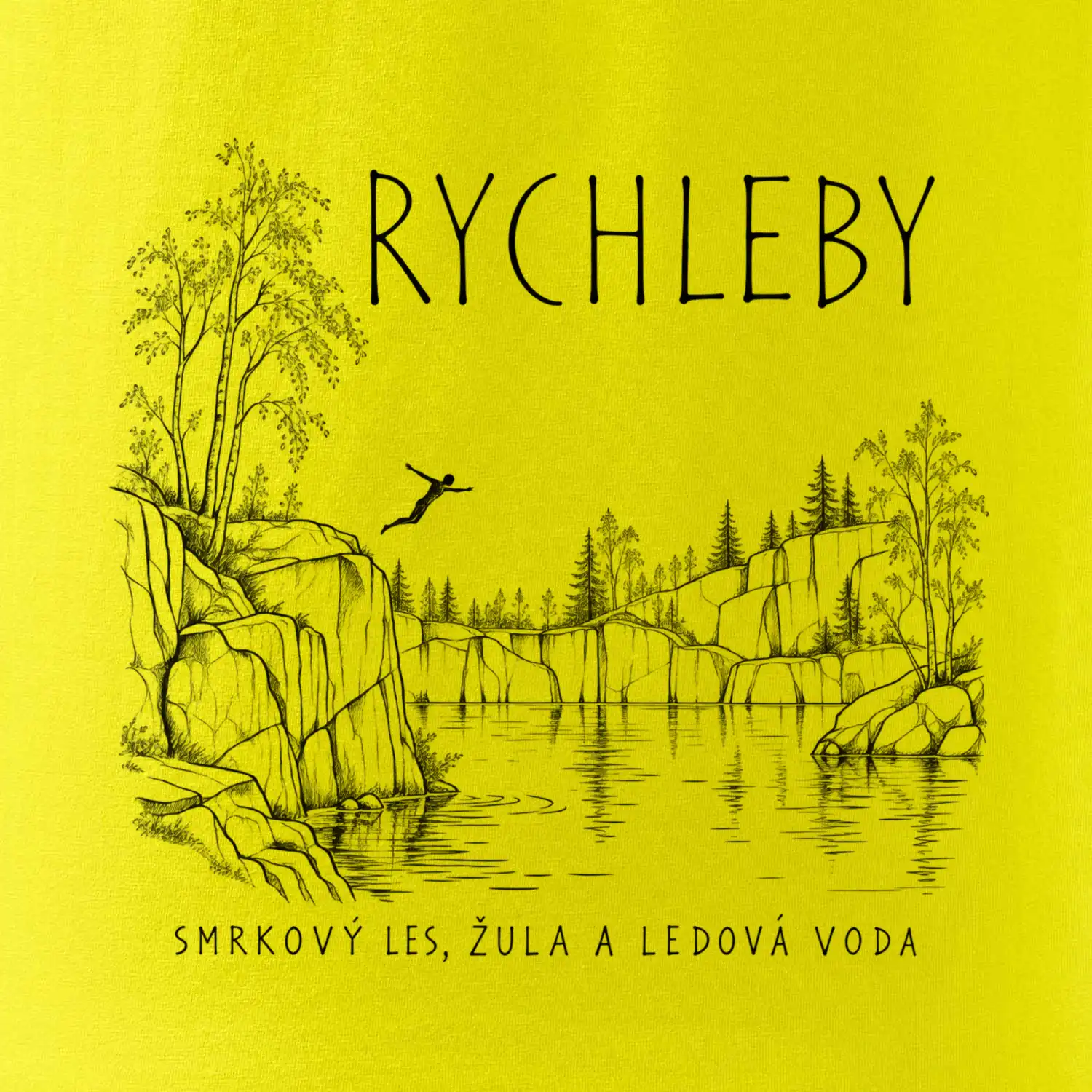 Rychleby smrkový les žula a ledová voda