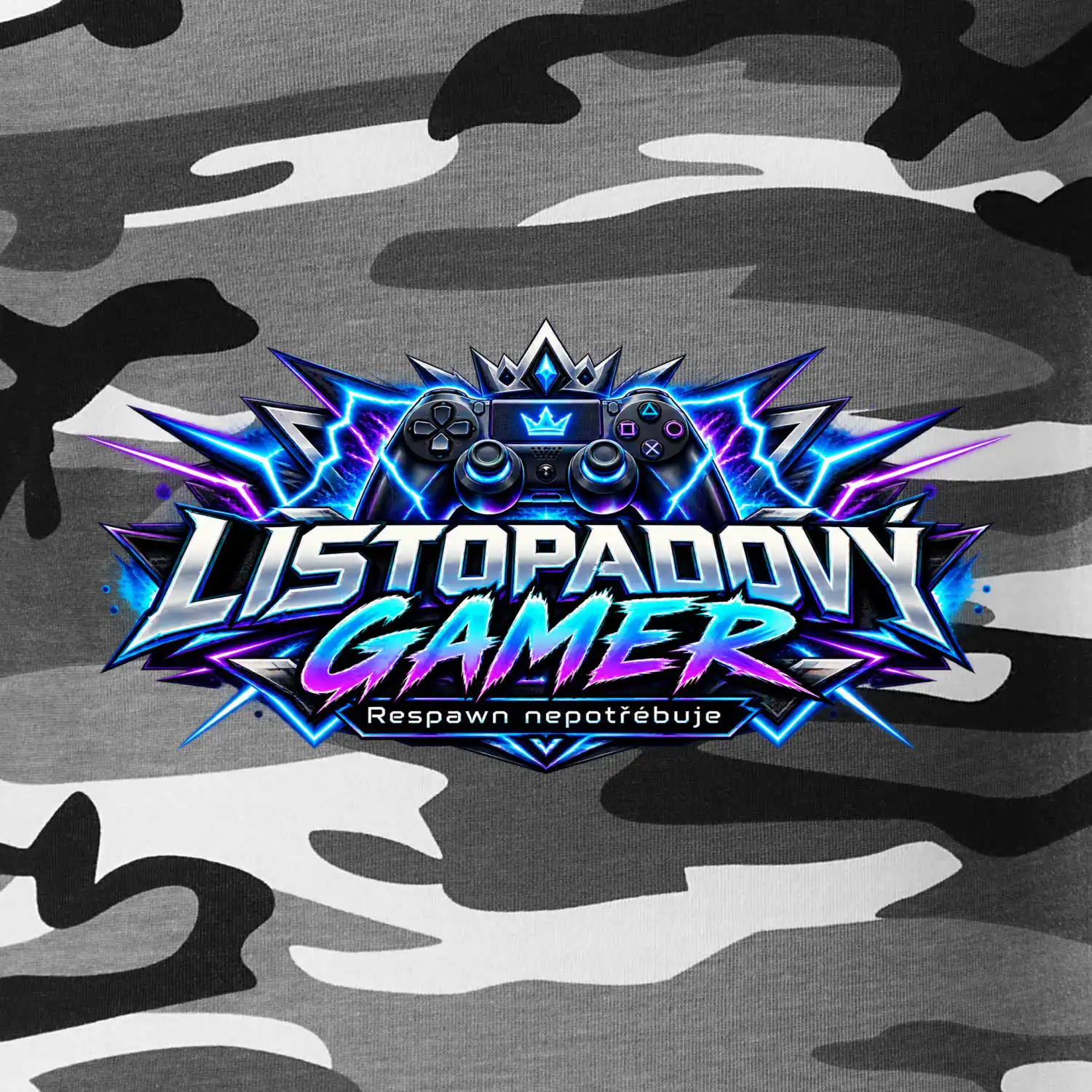 Listopadový gamer s neonovým herním ovladačem