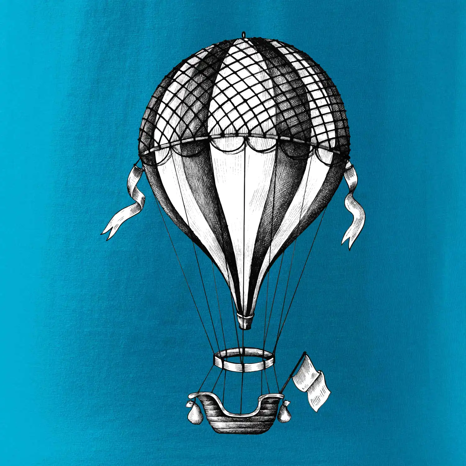 Horkovzdušný balón  kreslený