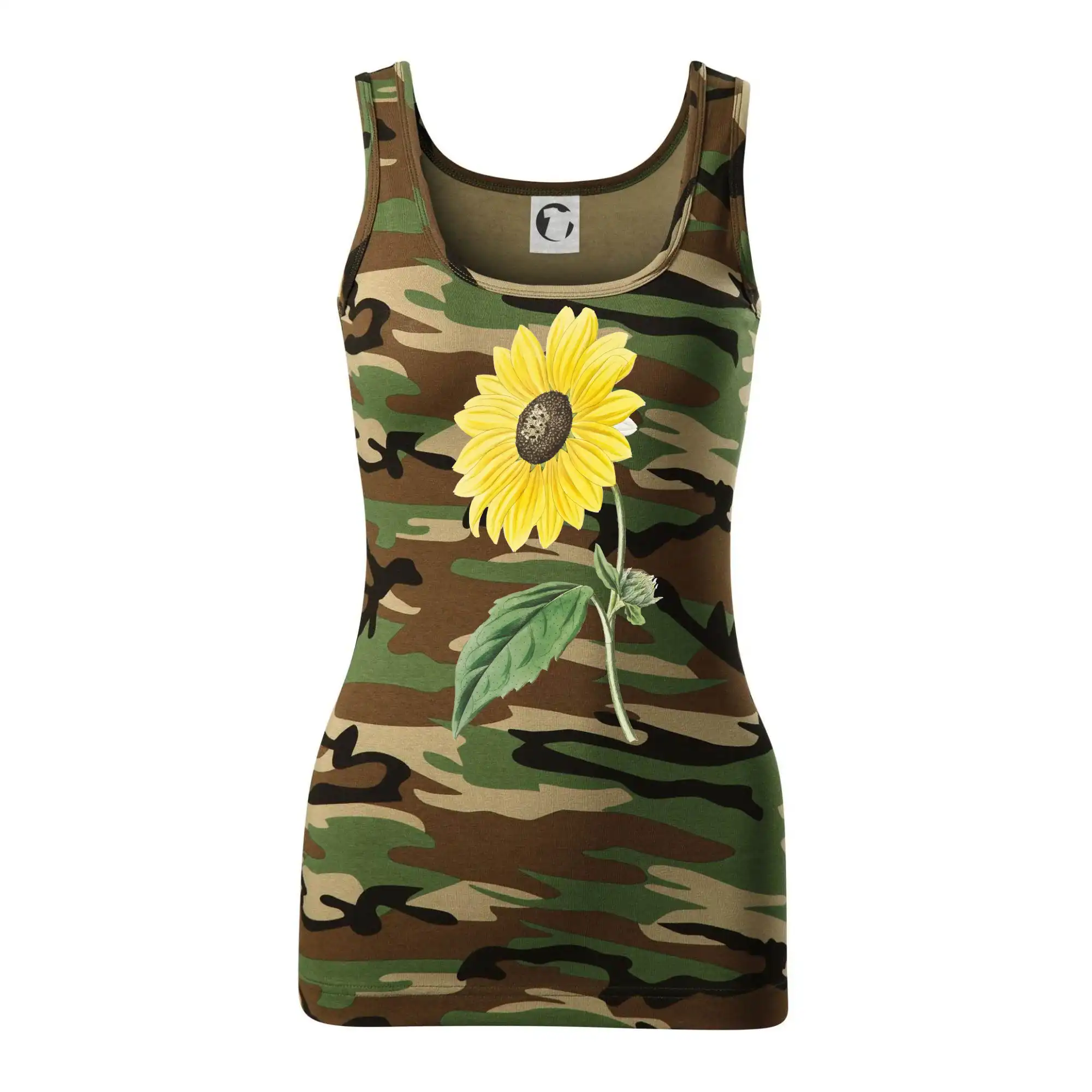 Slunečnice otočená