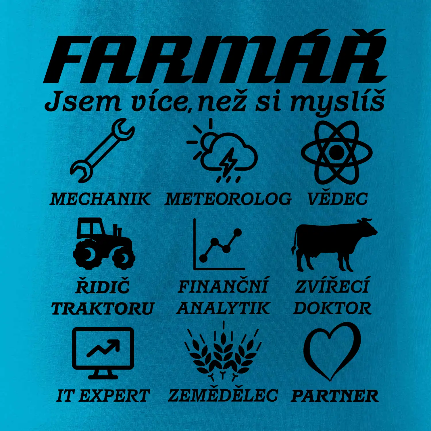 Symboly farmář - Traktorista a partner