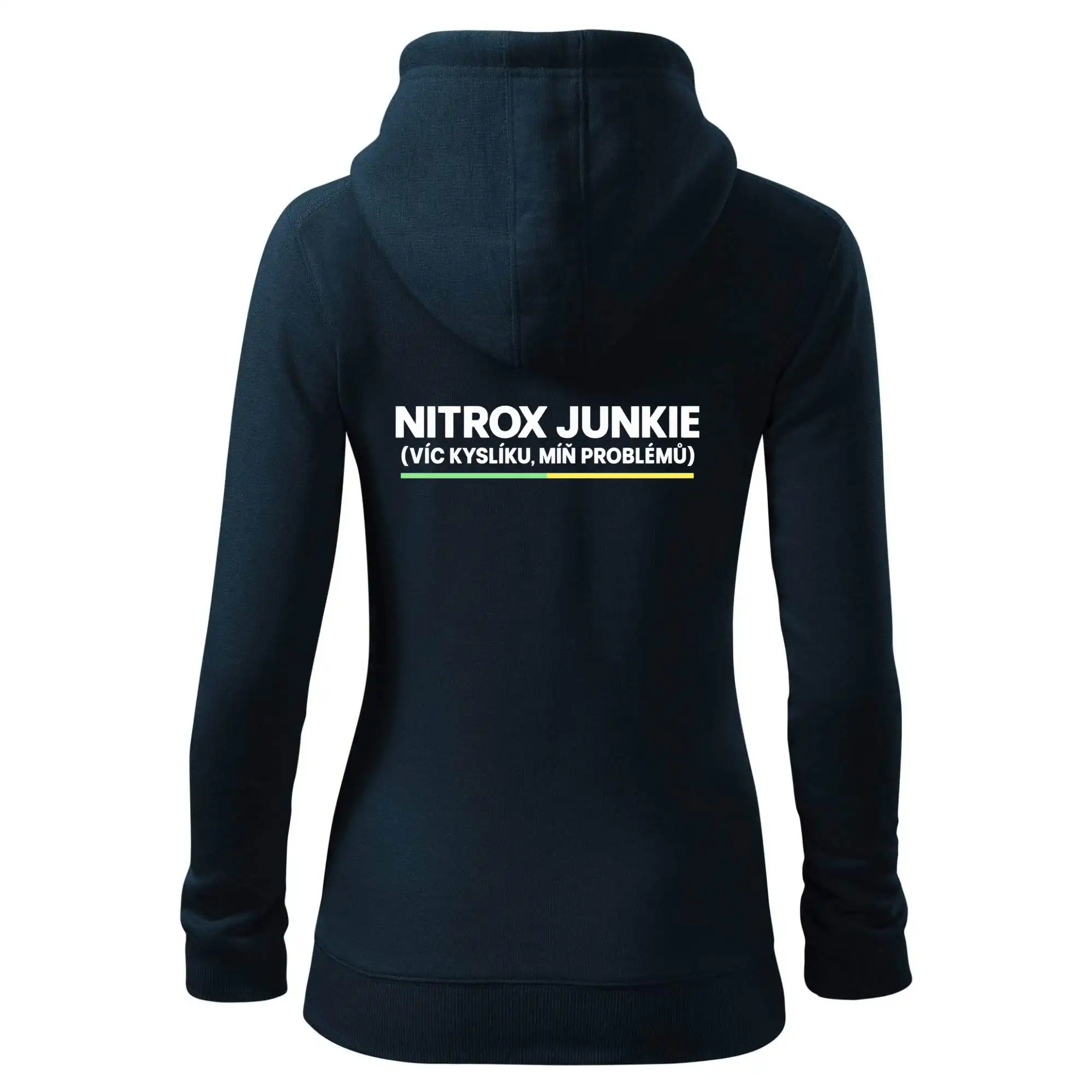 Nitrox junkie zelenožlutá linka pod nápisem