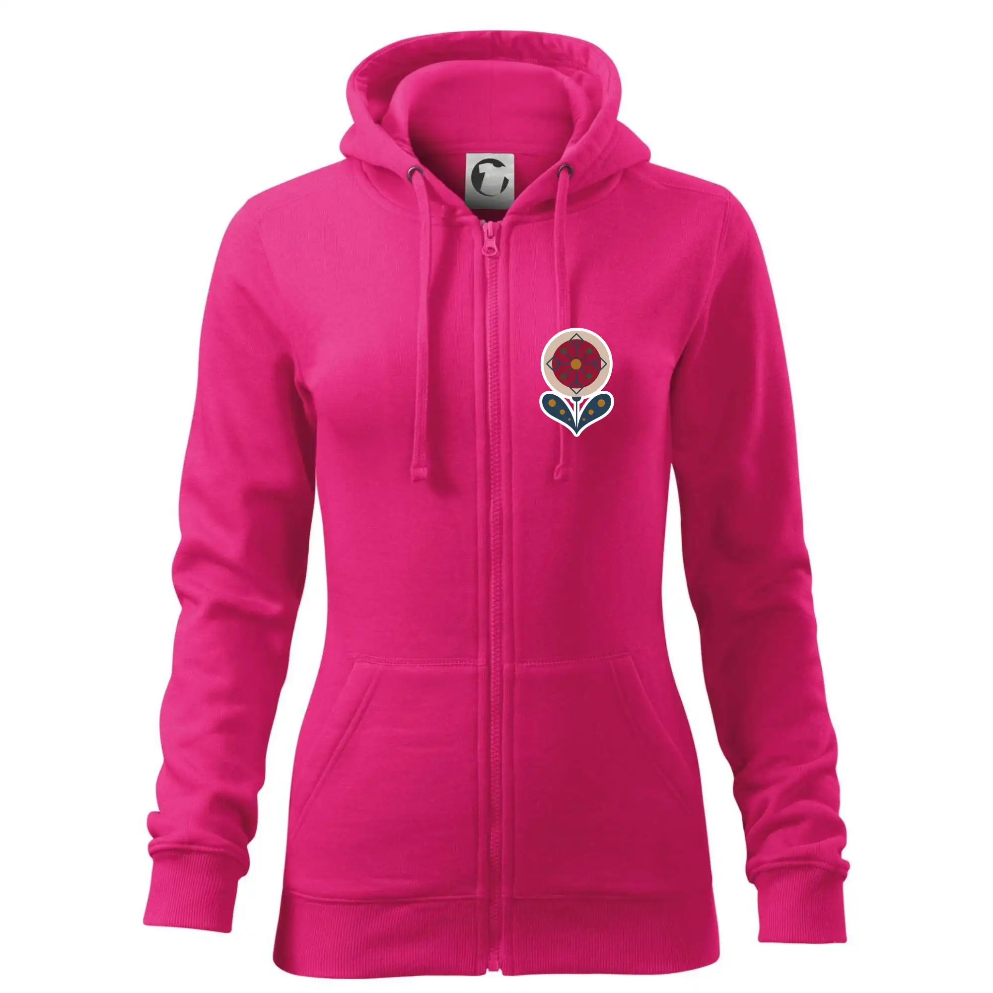 Folklor na prsu květina kulatá