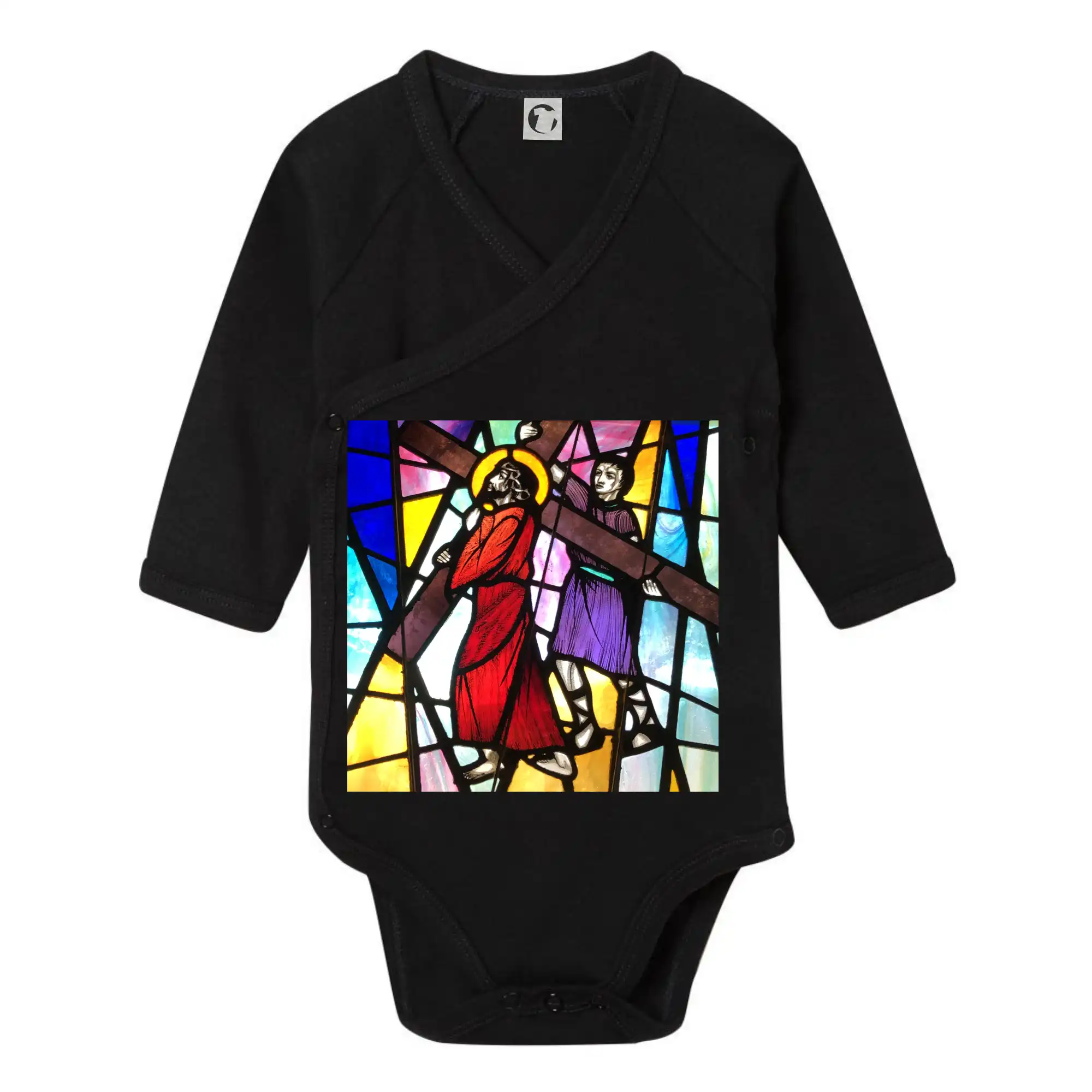 Vitráž - Ježíš a kříž