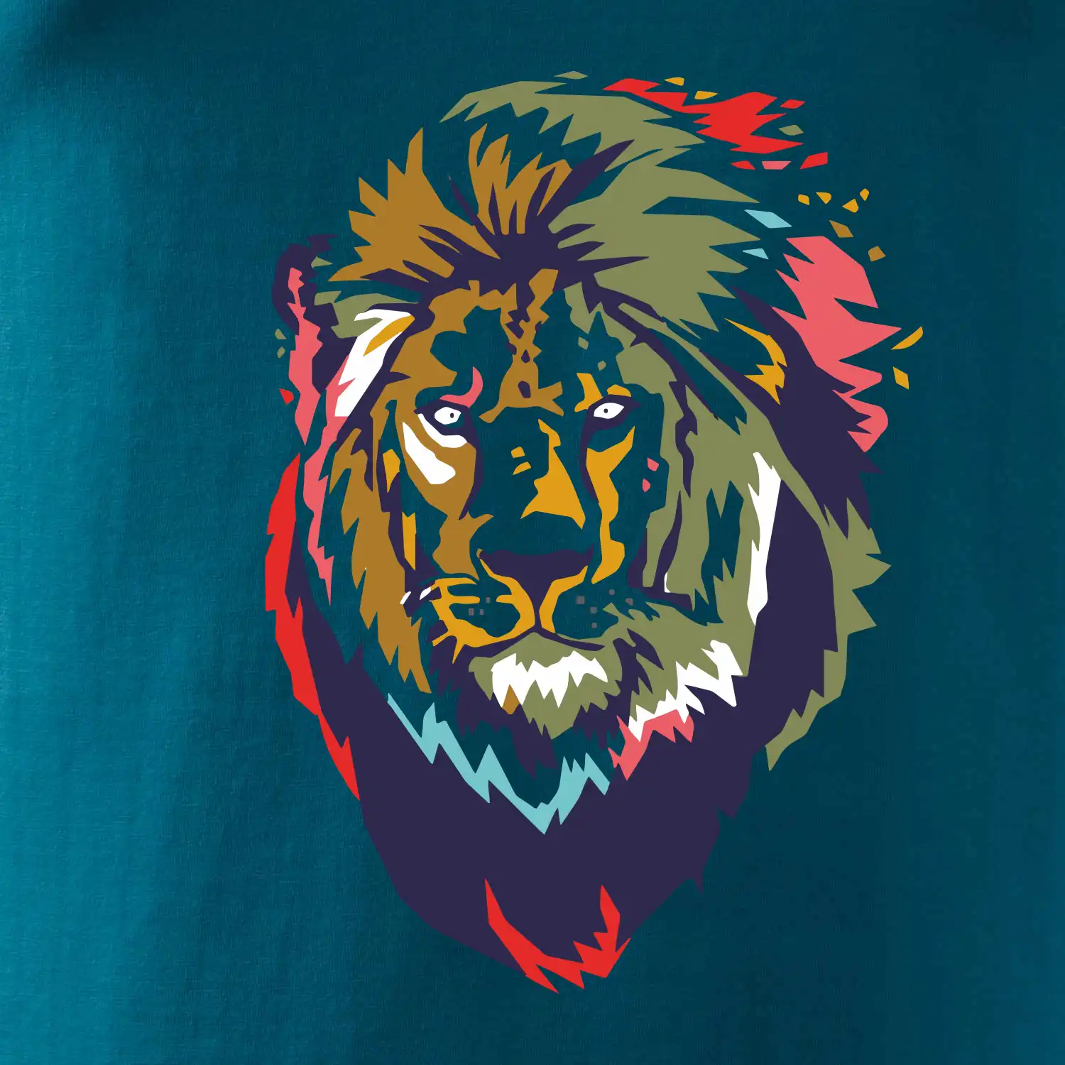 Hlava lva kreslená jednoduchá