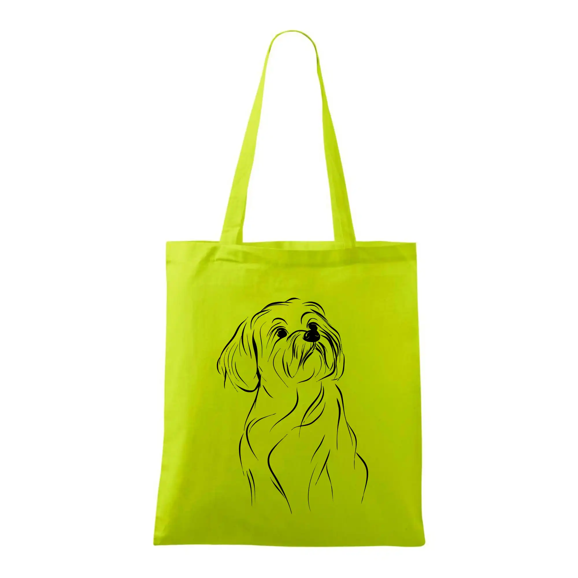 Lhasa Apso černý nákres slabé linky