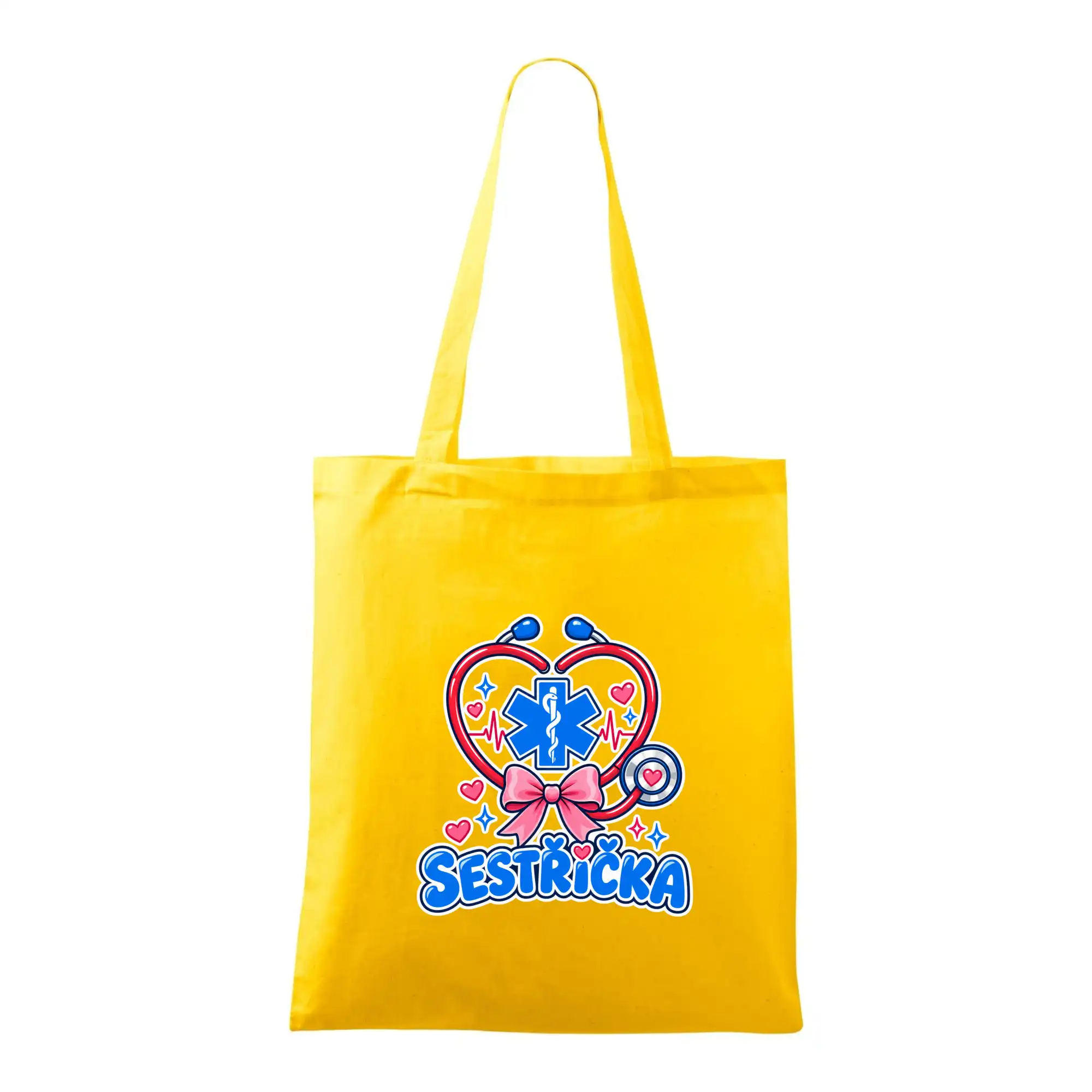 Sestřička - kreslený kříž a srdce