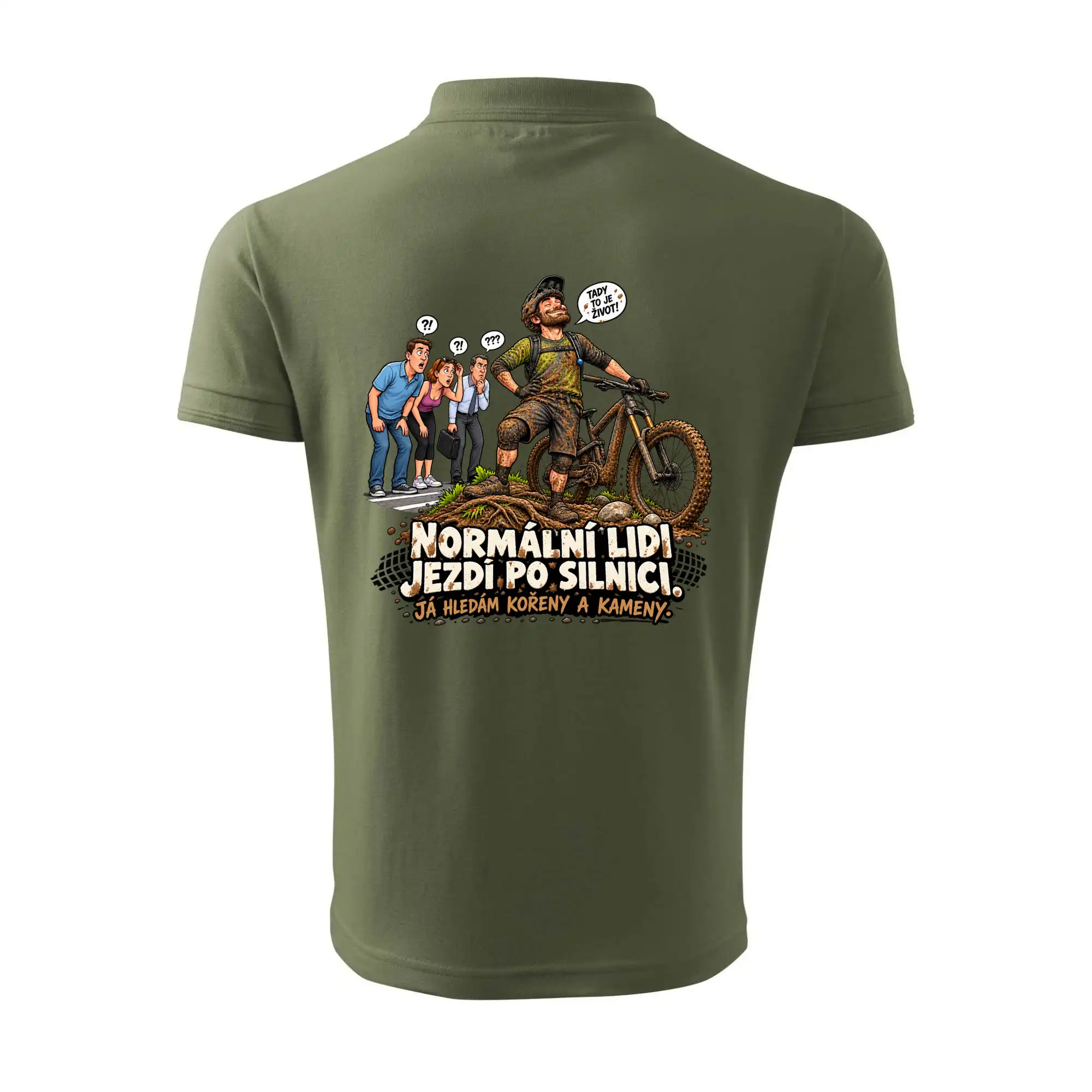 Normální lidi jezdí po silnici cyklistický humor