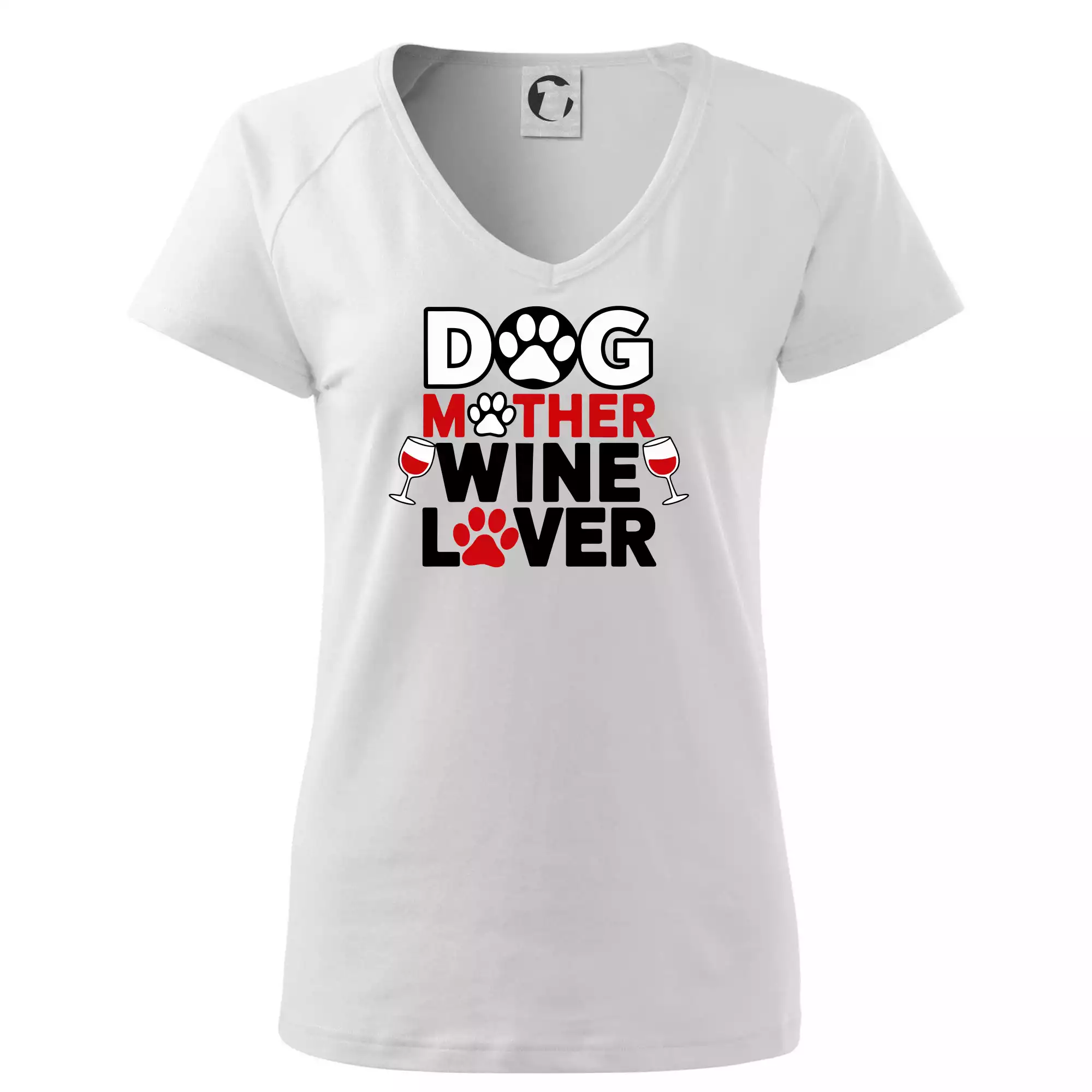 Dog mother wine lover