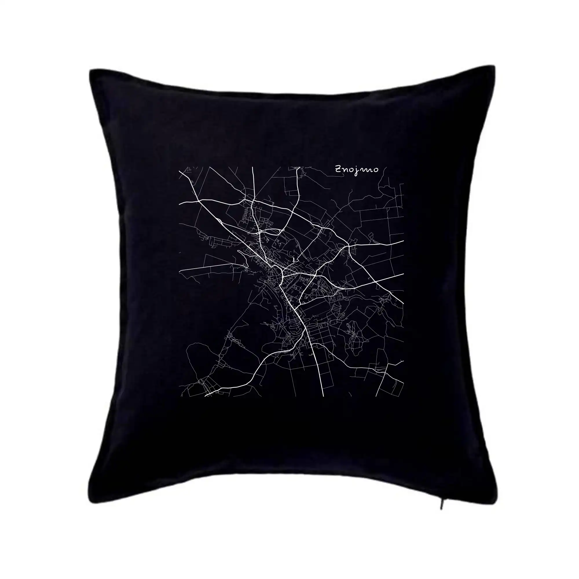 Černobílá mapa Znojmo